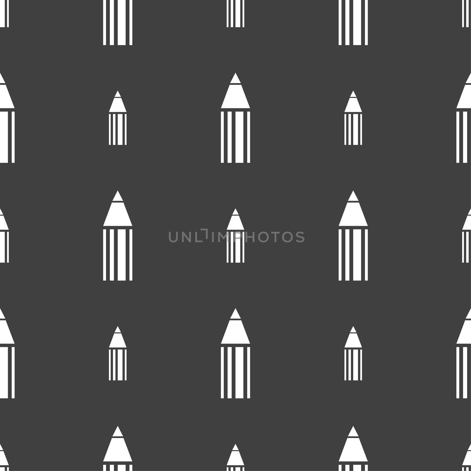 Pencil sign icon. Edit content button. Seamless pattern on a gray background. illustration