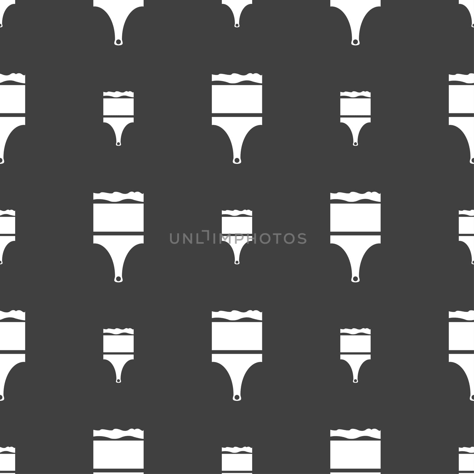 Paint brush sign icon. Artist symbol. Seamless pattern on a gray background. illustration