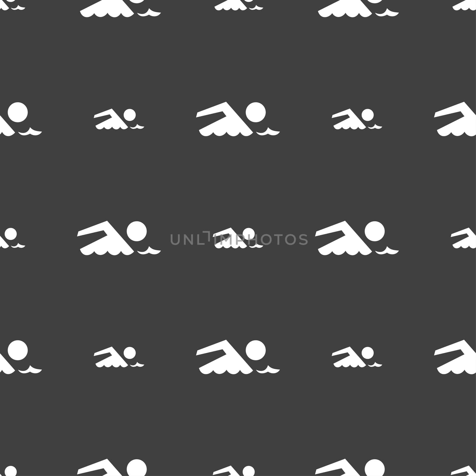 First place award sign. Winner symbol. Step one. Seamless pattern on a gray background.  by serhii_lohvyniuk