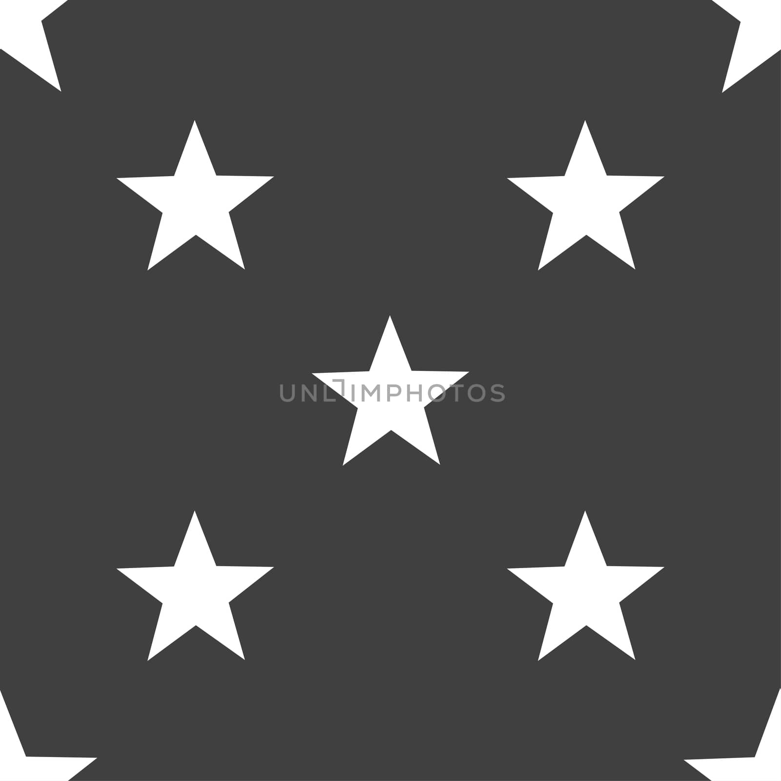 Star sign icon. Favorite button. Navigation symbol. Seamless pattern on a gray background.  by serhii_lohvyniuk