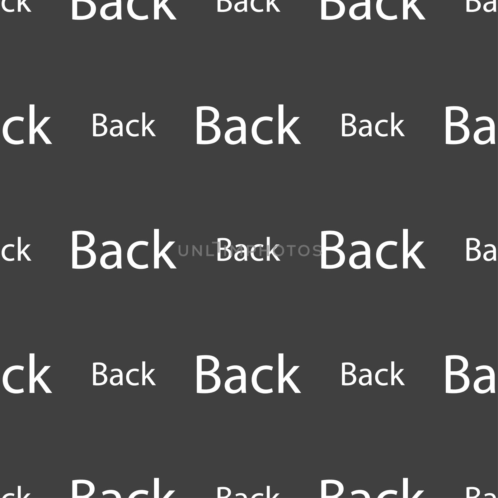 Arrow sign icon. Back button. Navigation symbo. Seamless pattern on a gray background. illustration