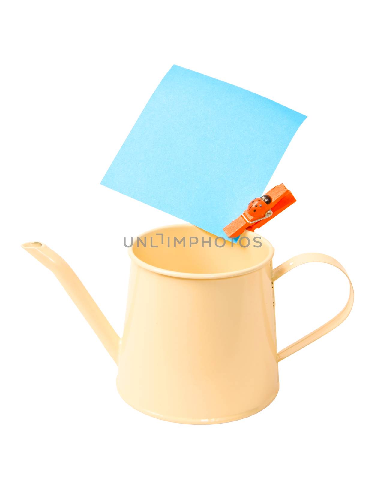 paper card and watering can by Gamjai