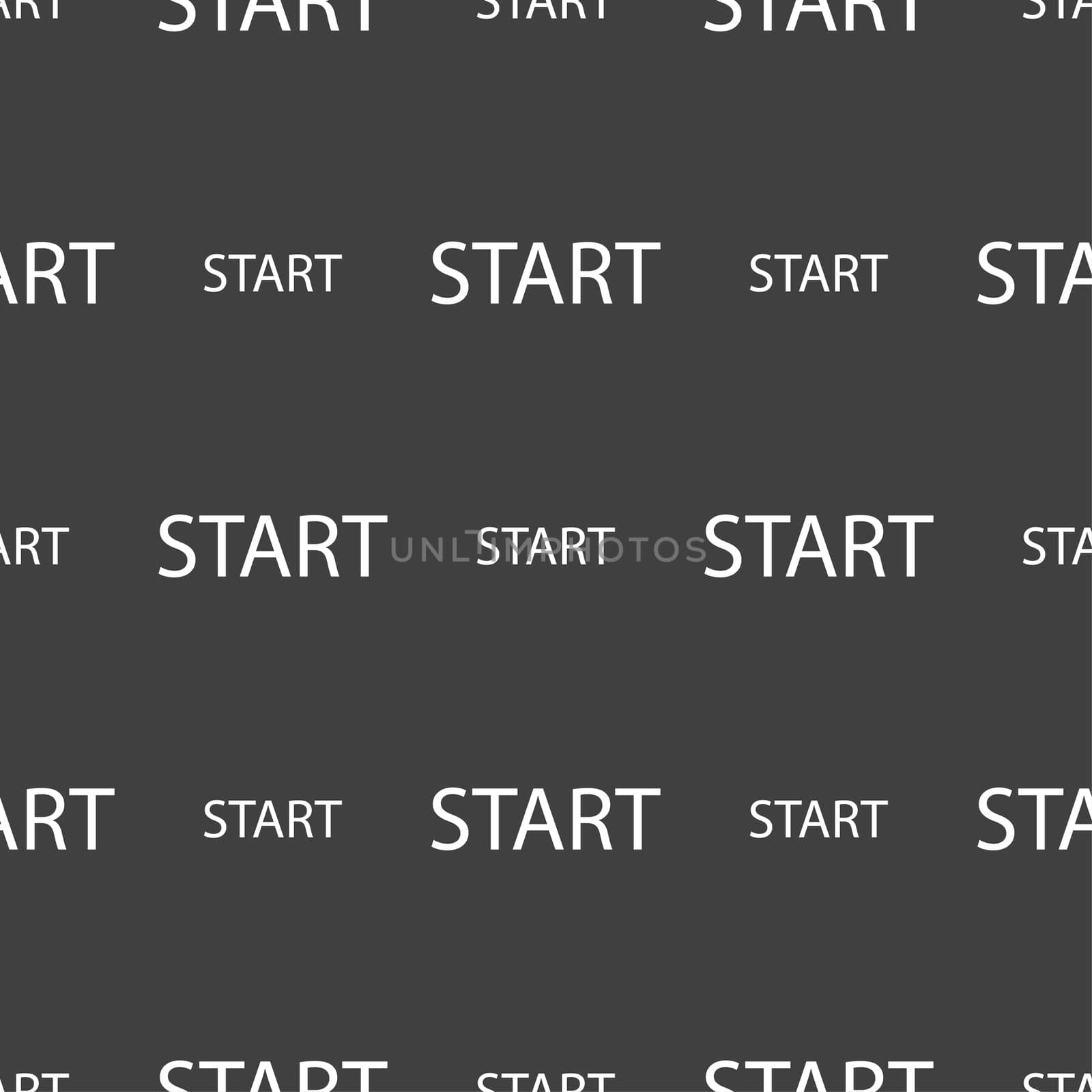 Start engine sign icon. Seamless pattern on a gray background.  by serhii_lohvyniuk