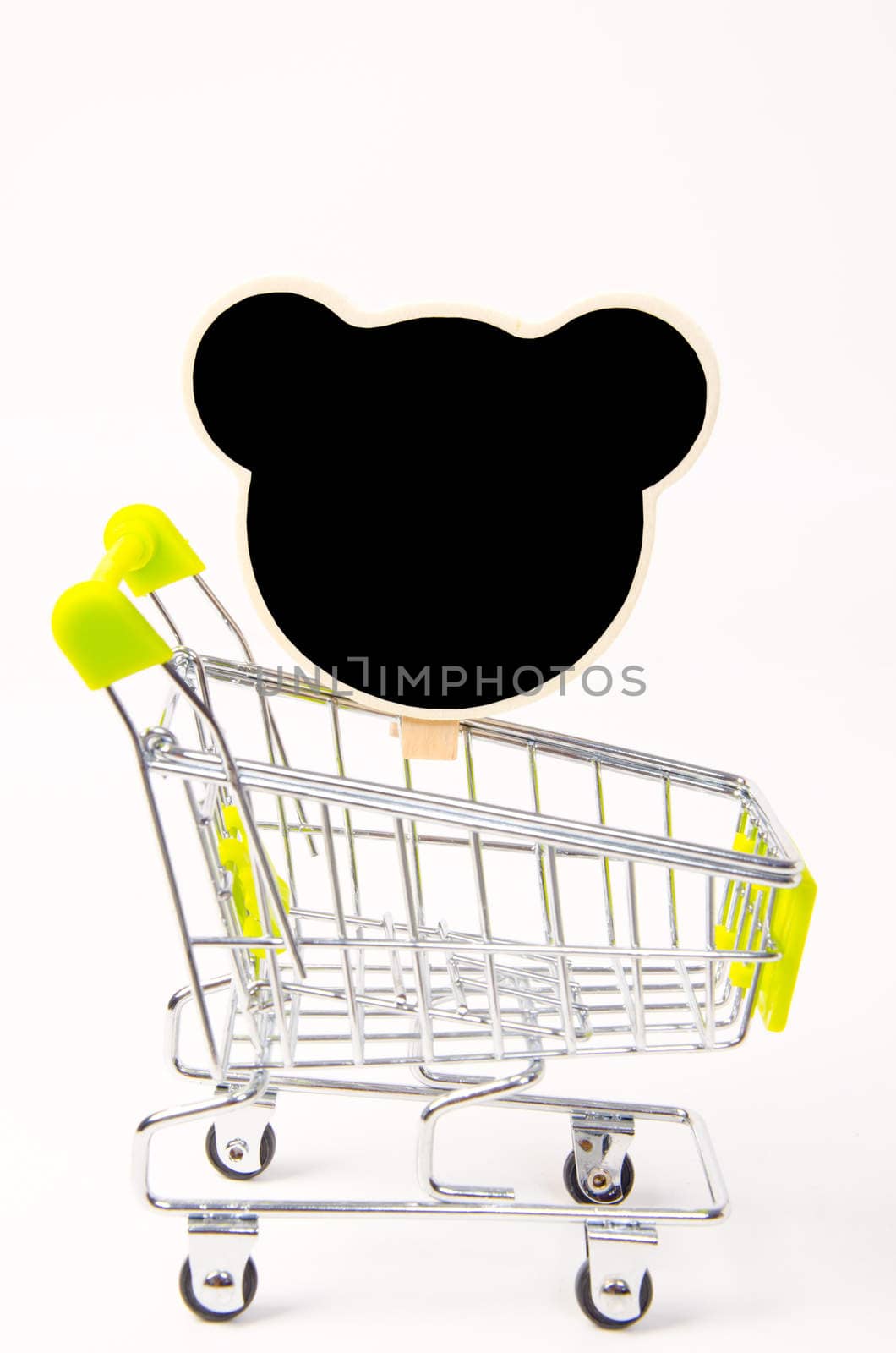 Black wood clip and shopping cart by Gamjai