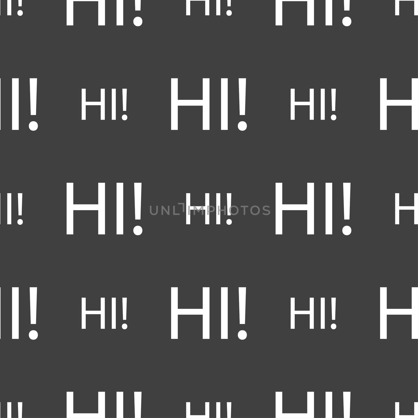 HI sign icon. India translation symbol. Seamless pattern on a gray background. illustration
