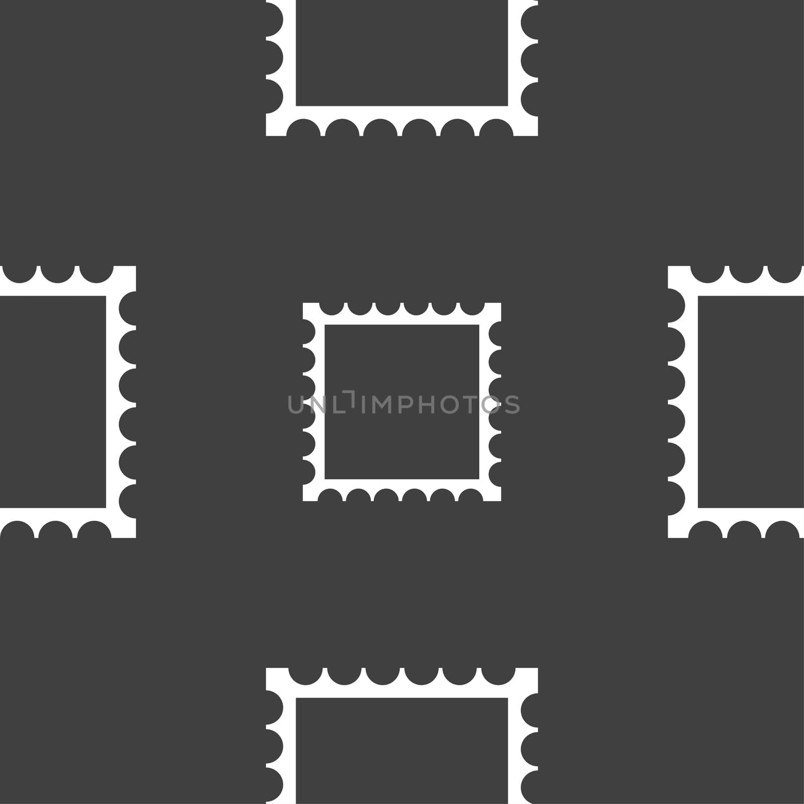 Photo frame template icon sign. Seamless pattern on a gray background. illustration