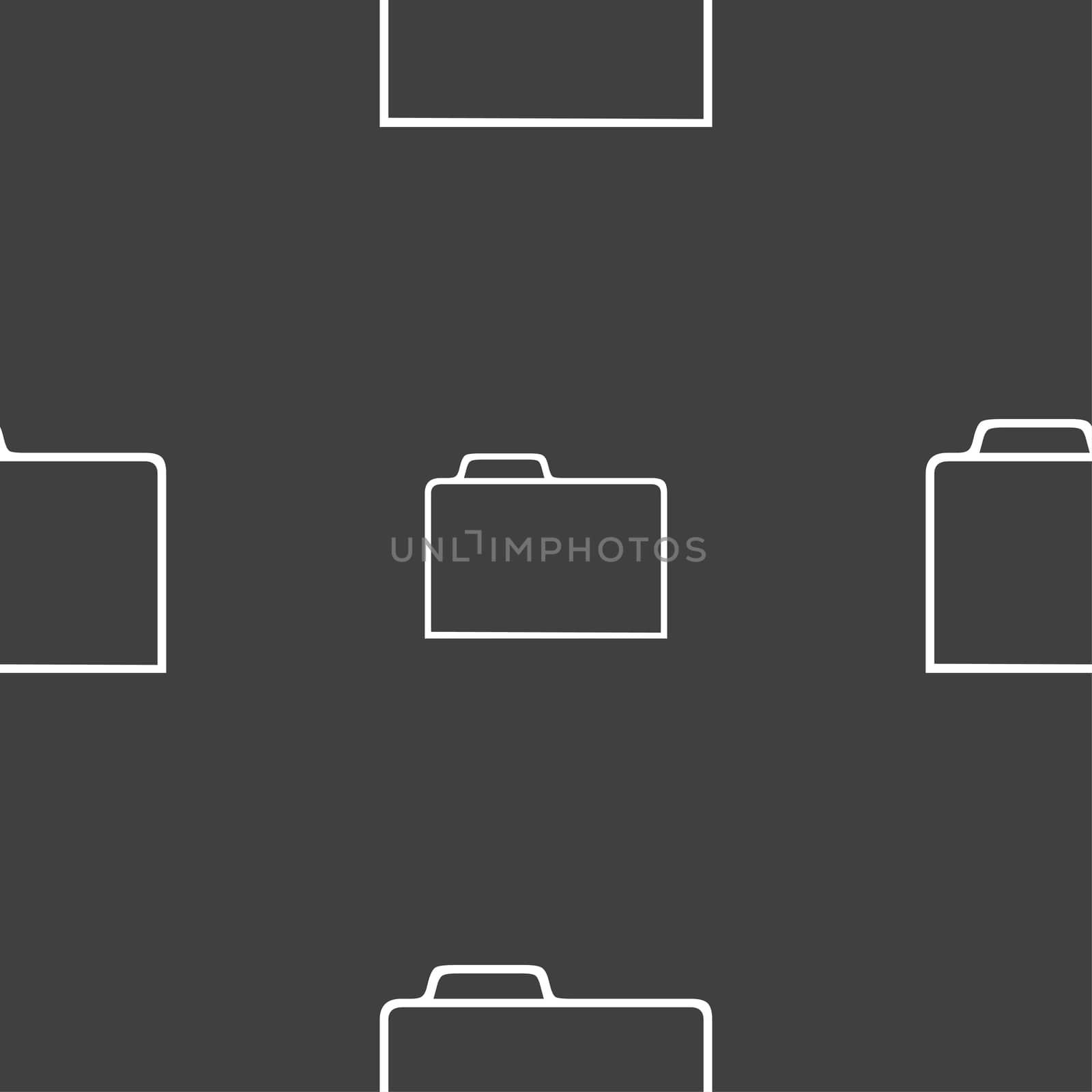 Document folder sign. Accounting binder symbol. Seamless pattern on a gray background.  by serhii_lohvyniuk