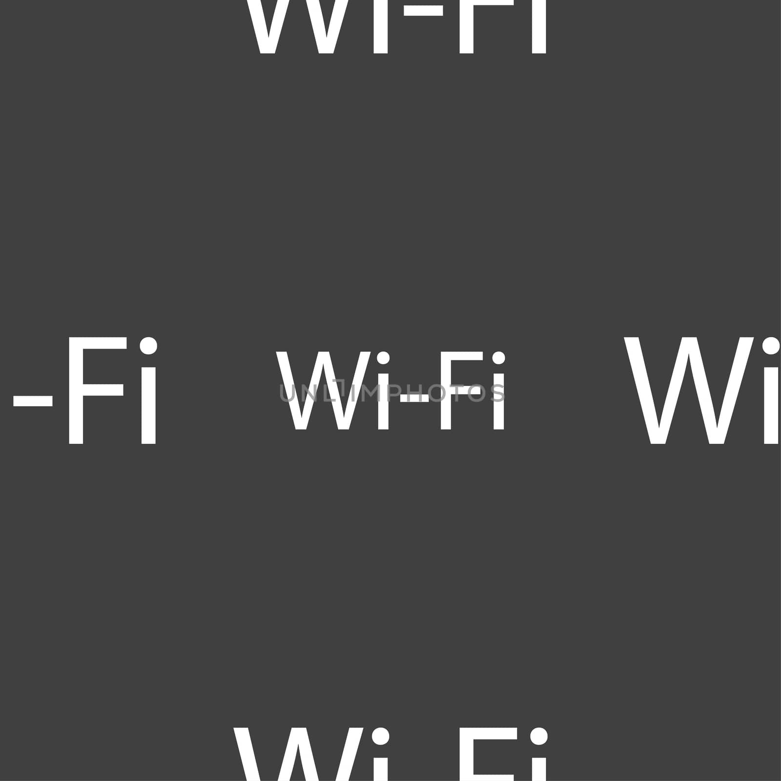 Free wifi sign. Wi-fi symbol. Wireless Network icon. Seamless pattern on a gray background.  by serhii_lohvyniuk