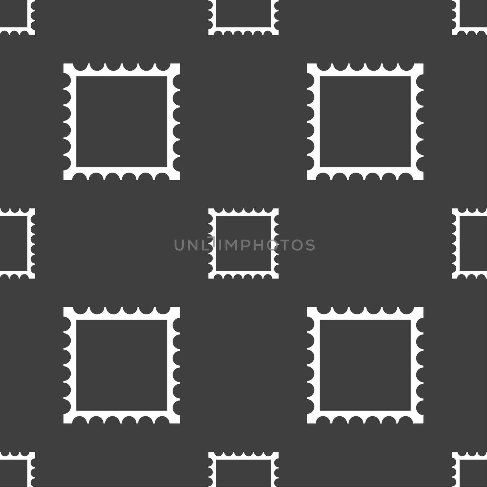 Photo frame template icon sign. Seamless pattern on a gray background. illustration