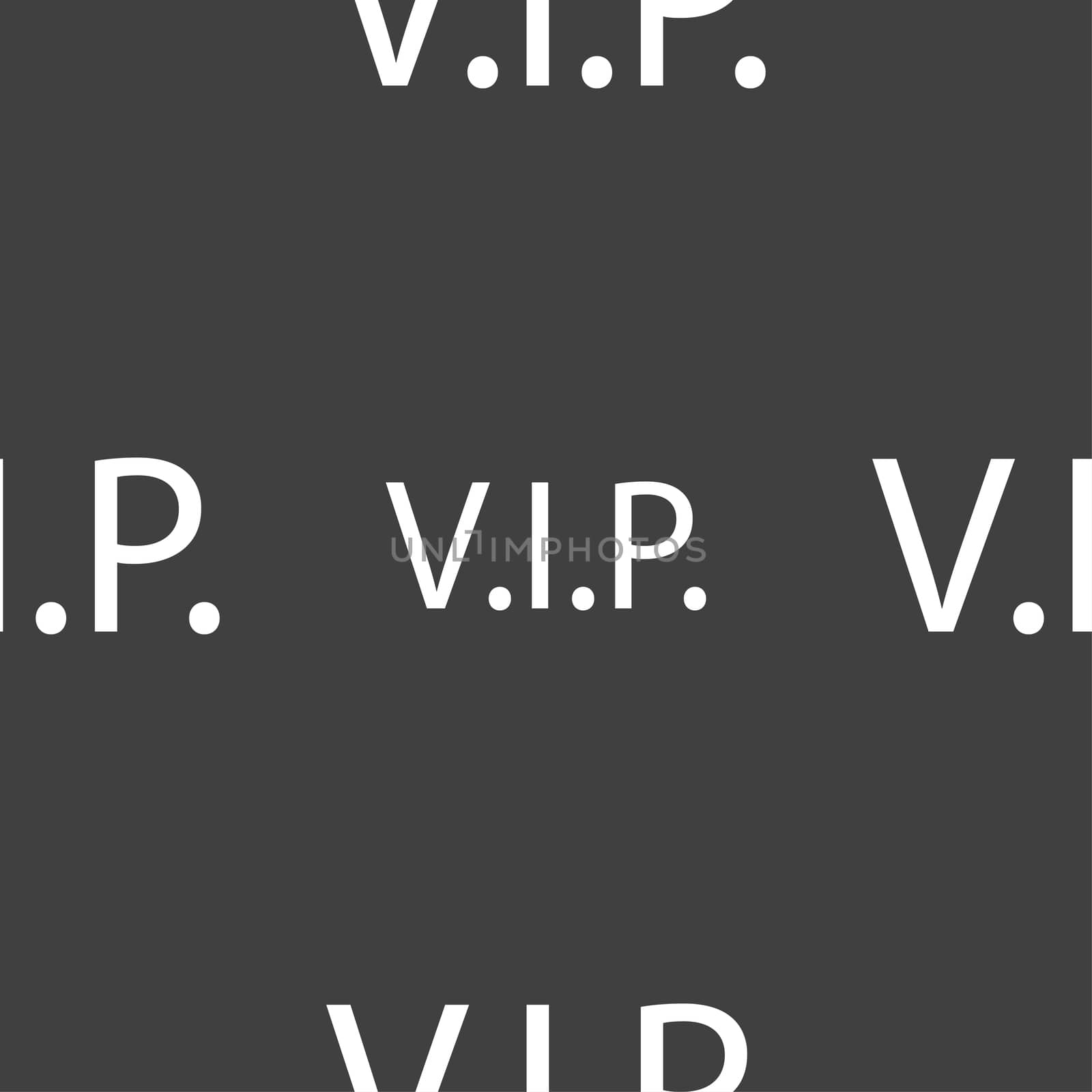 Vip sign icon. Membership symbol. Very important person. Seamless pattern on a gray background.  by serhii_lohvyniuk