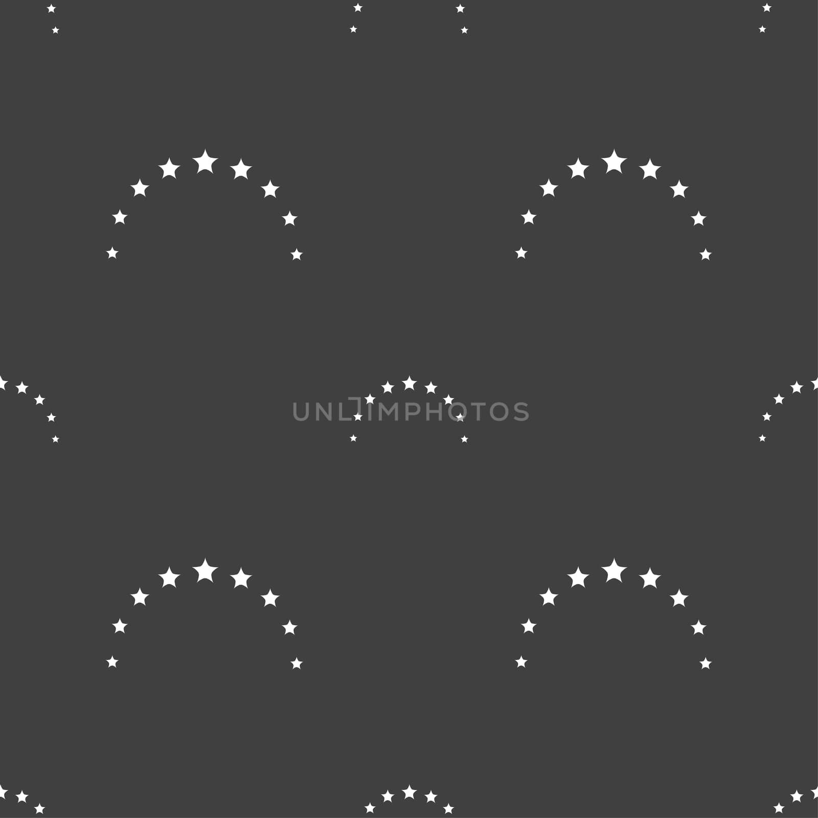 Star sign icon. Favorite button. Navigation symbol. Seamless pattern on a gray background. illustration