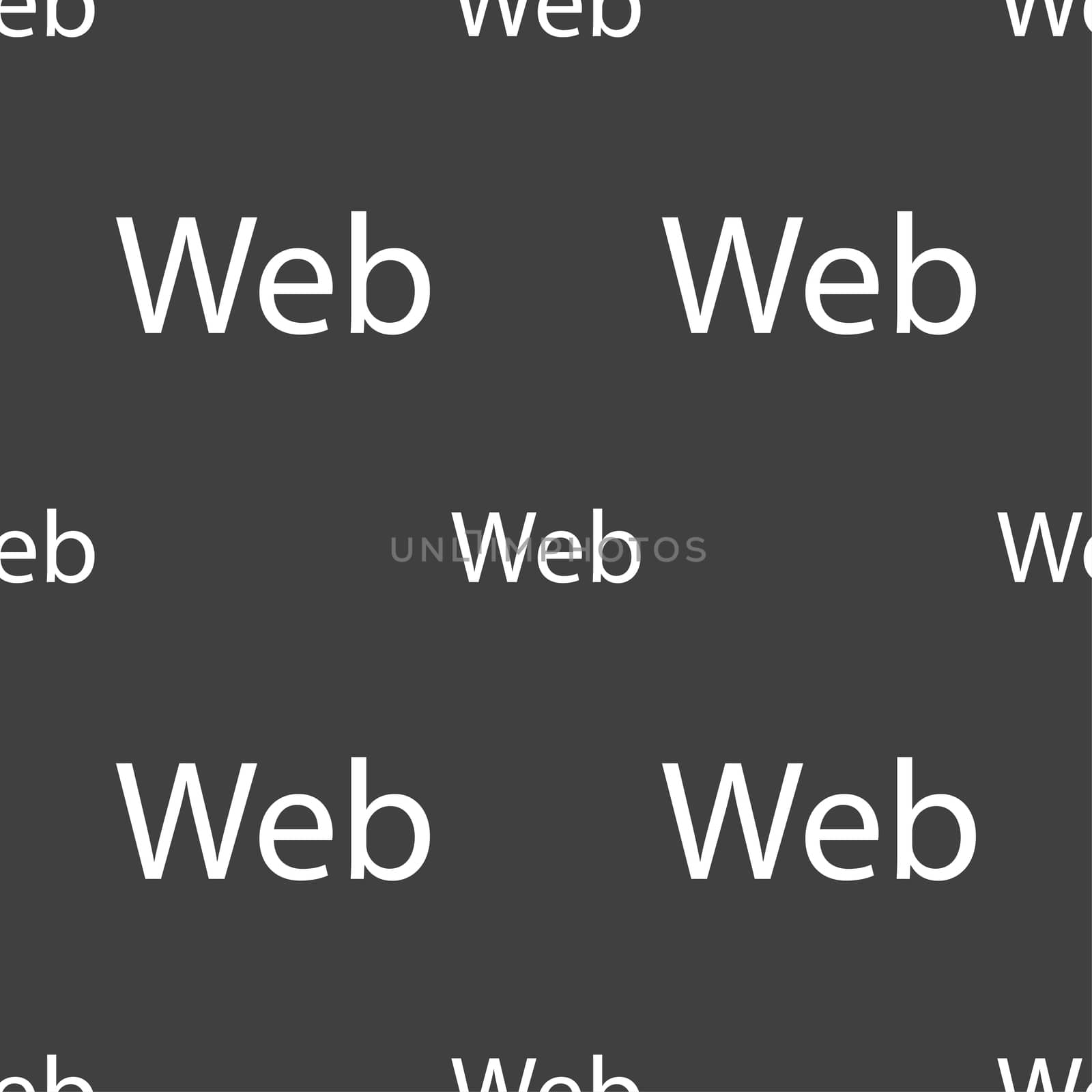 Web sign icon. World wide web symbol. Seamless pattern on a gray background.  by serhii_lohvyniuk
