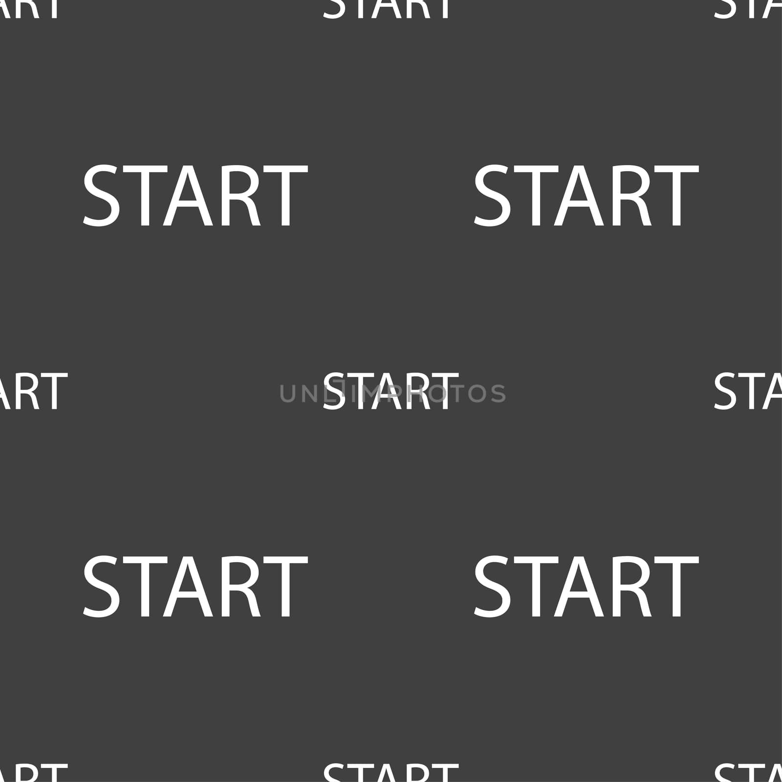 Start engine sign icon. Seamless pattern on a gray background. illustration