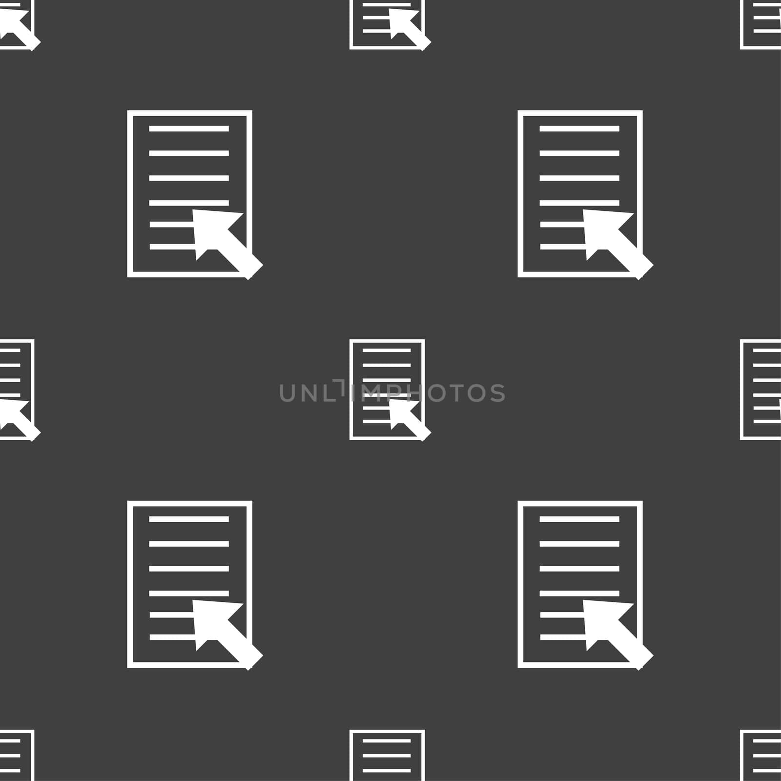 Text file sign icon. File document symbol. Seamless pattern on a gray background. illustration