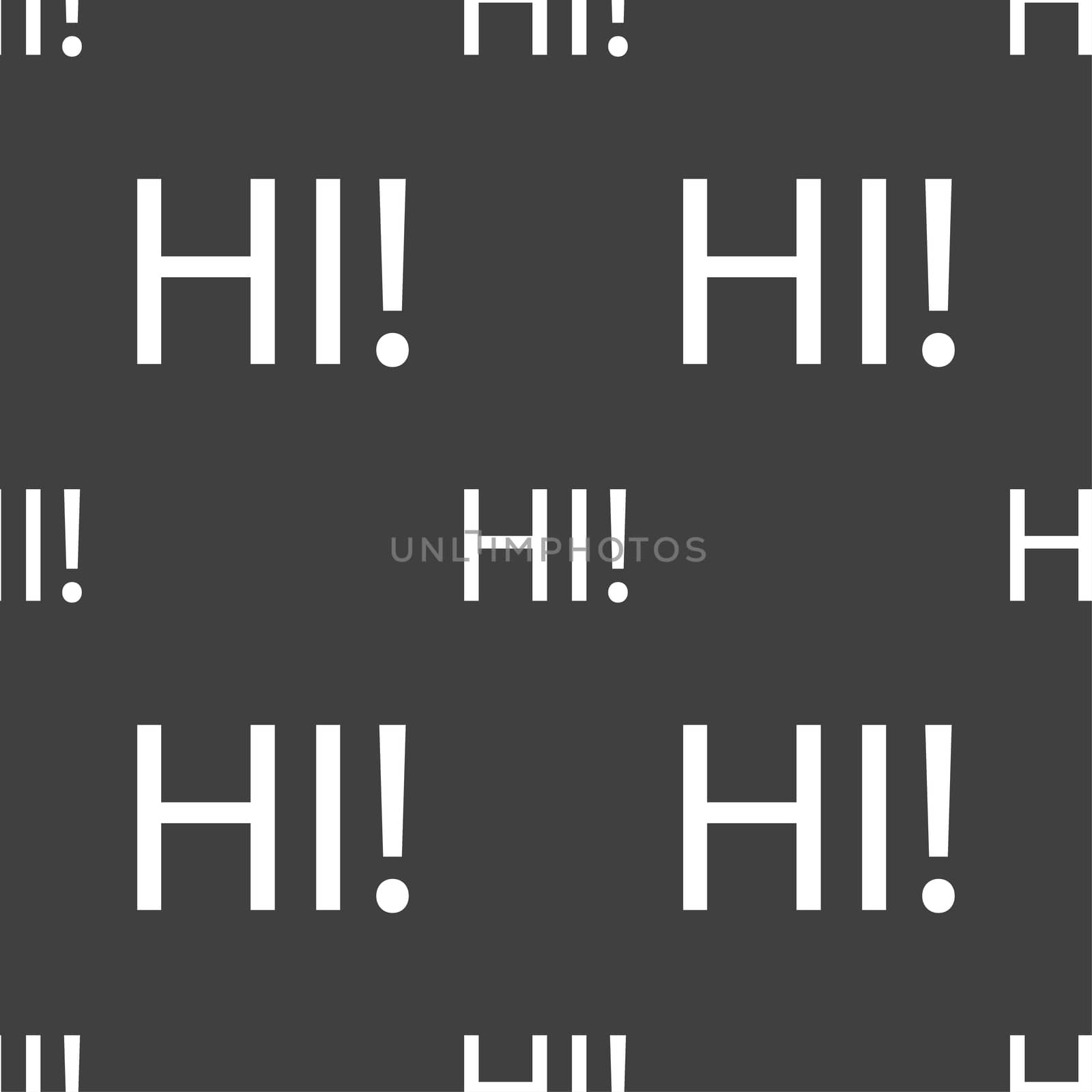 HI sign icon. India translation symbol. Seamless pattern on a gray background. illustration