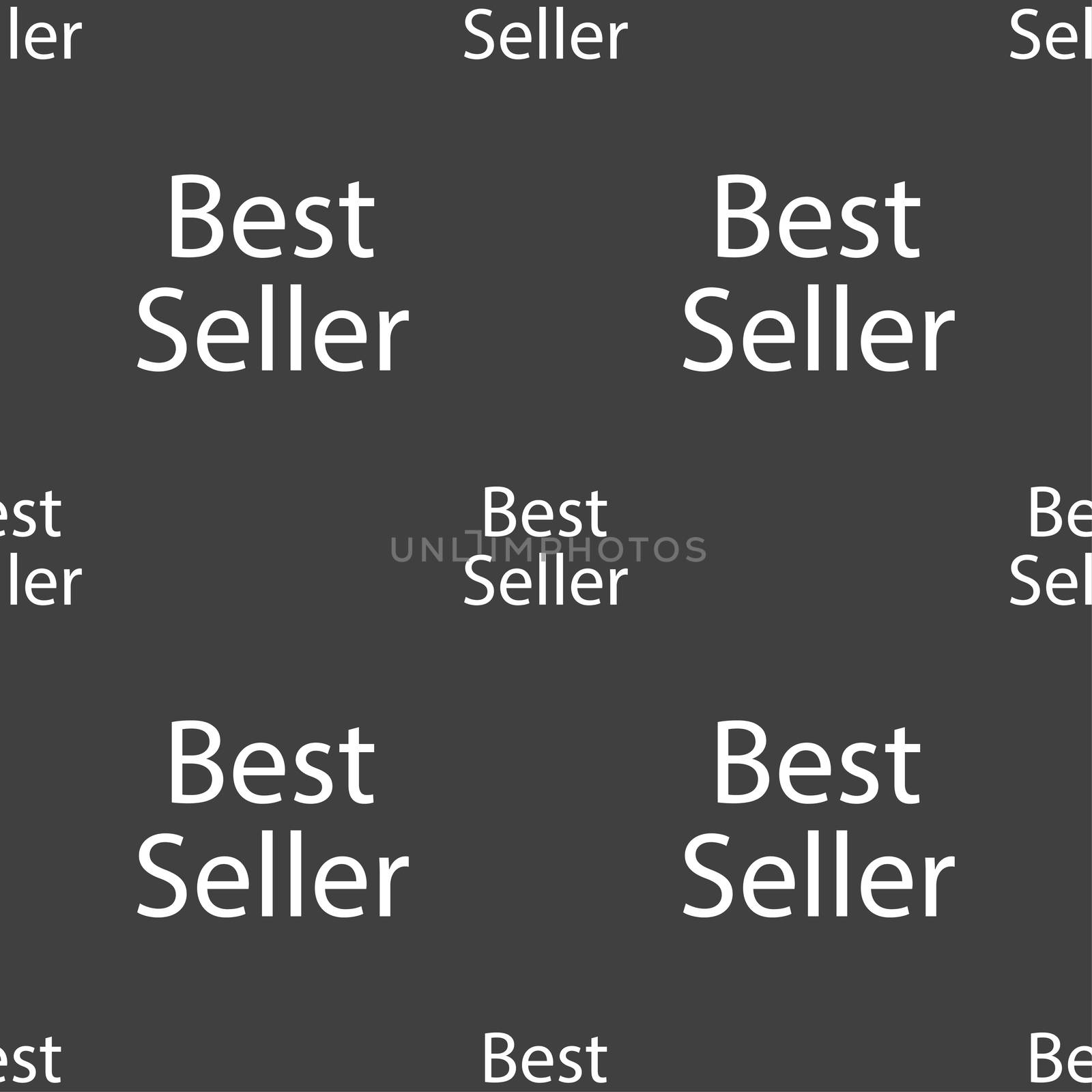 Best seller sign icon. Best seller award symbol. Seamless pattern on a gray background. illustration