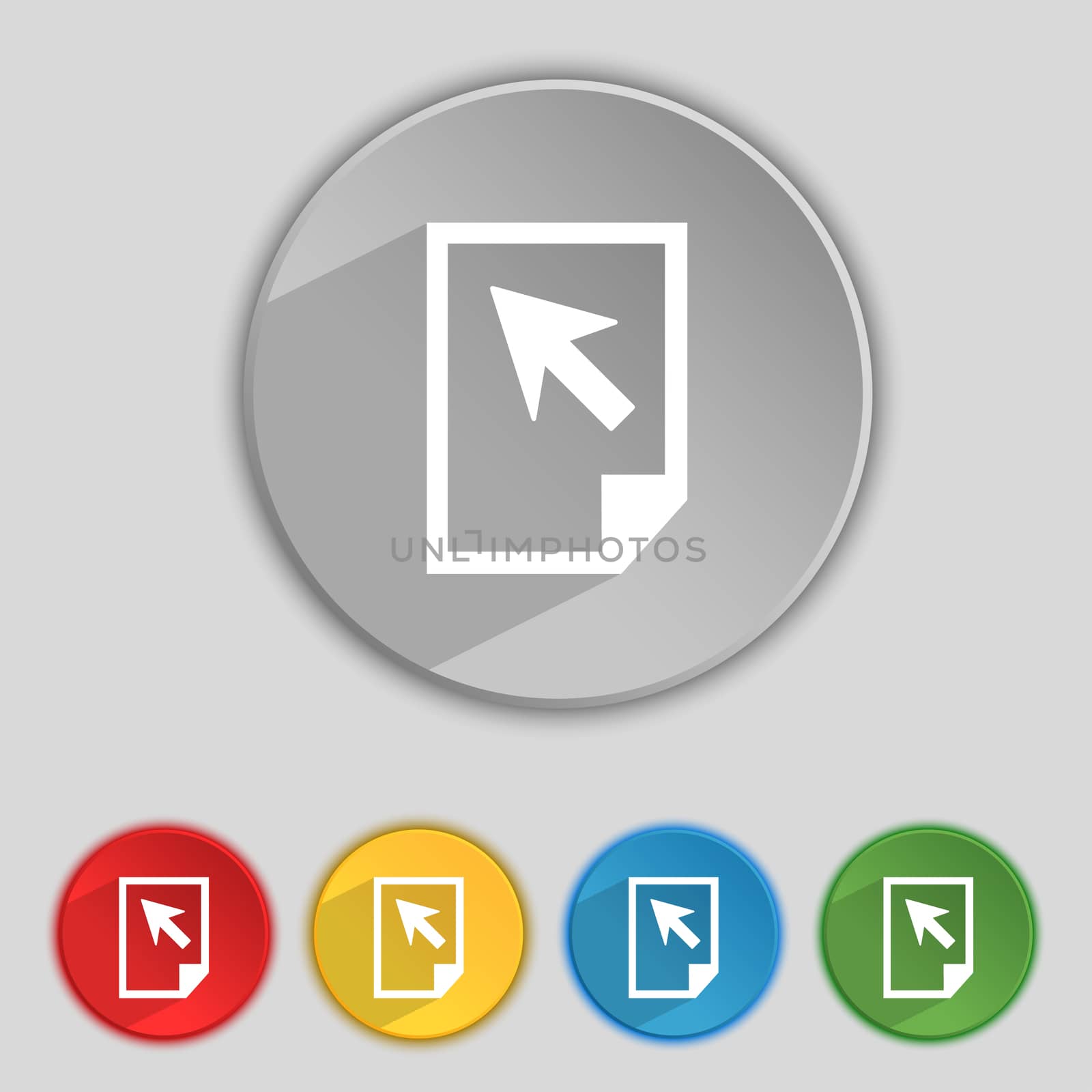 Text file sign icon. File document symbol. Set of colour buttons.  by serhii_lohvyniuk