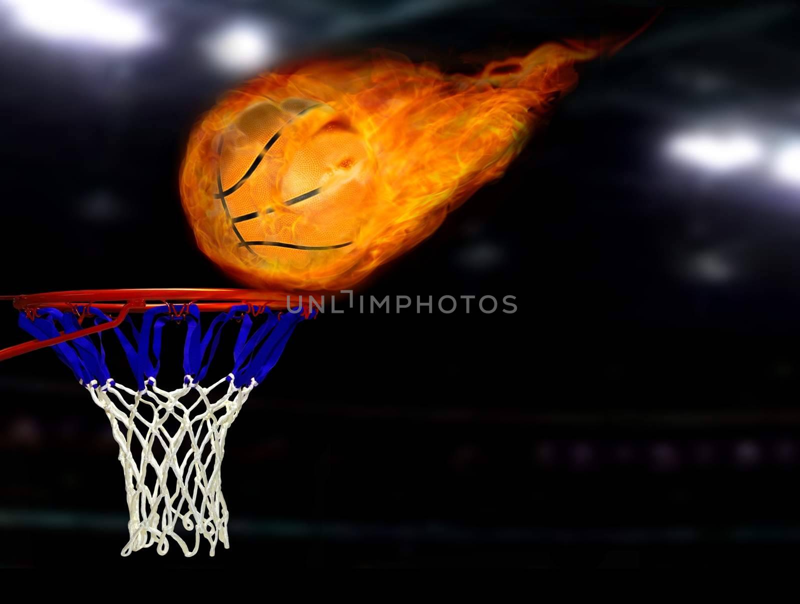 Basketball shoot on fire by razihusin