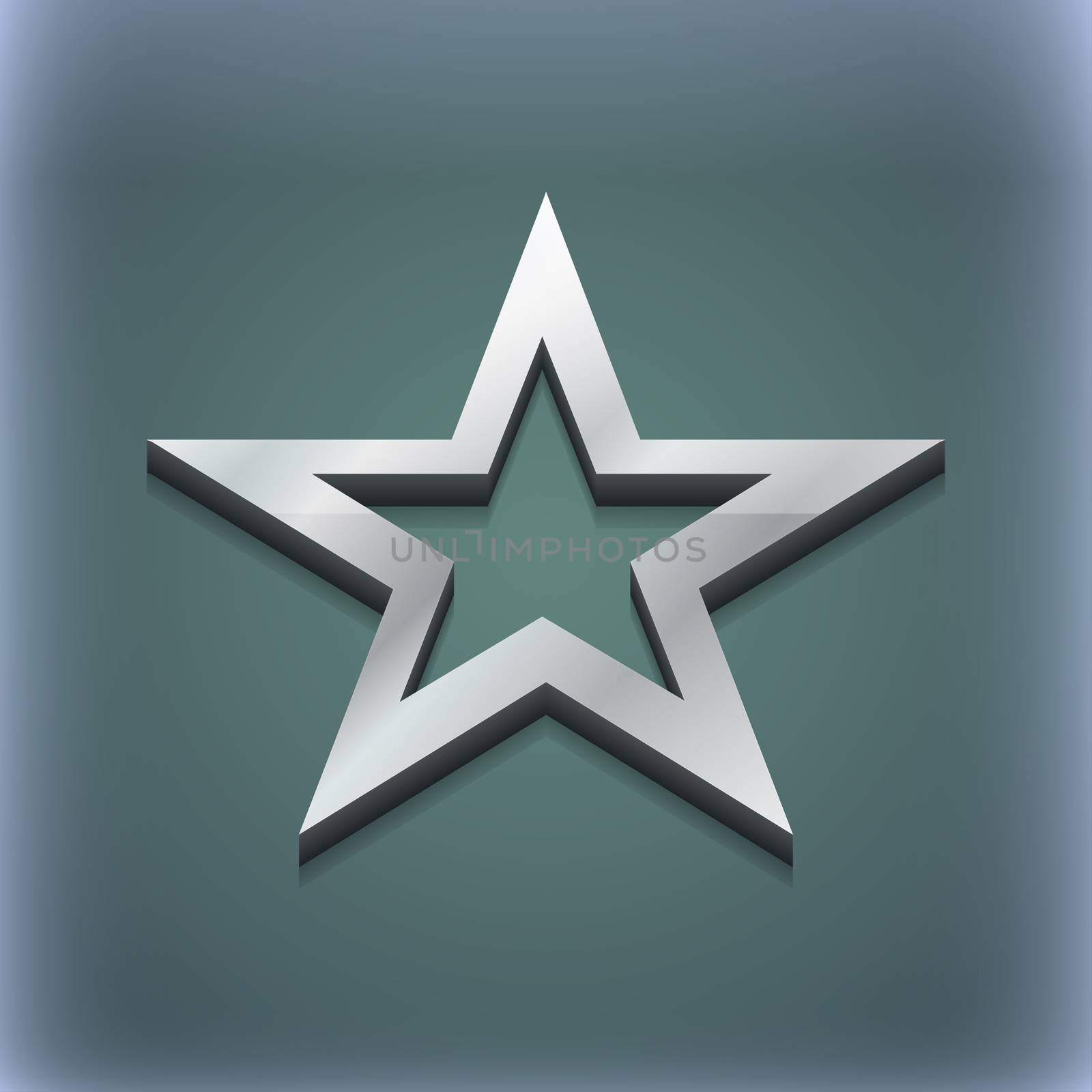 Star icon symbol. 3D style. Trendy, modern design with space for your text . Raster by serhii_lohvyniuk
