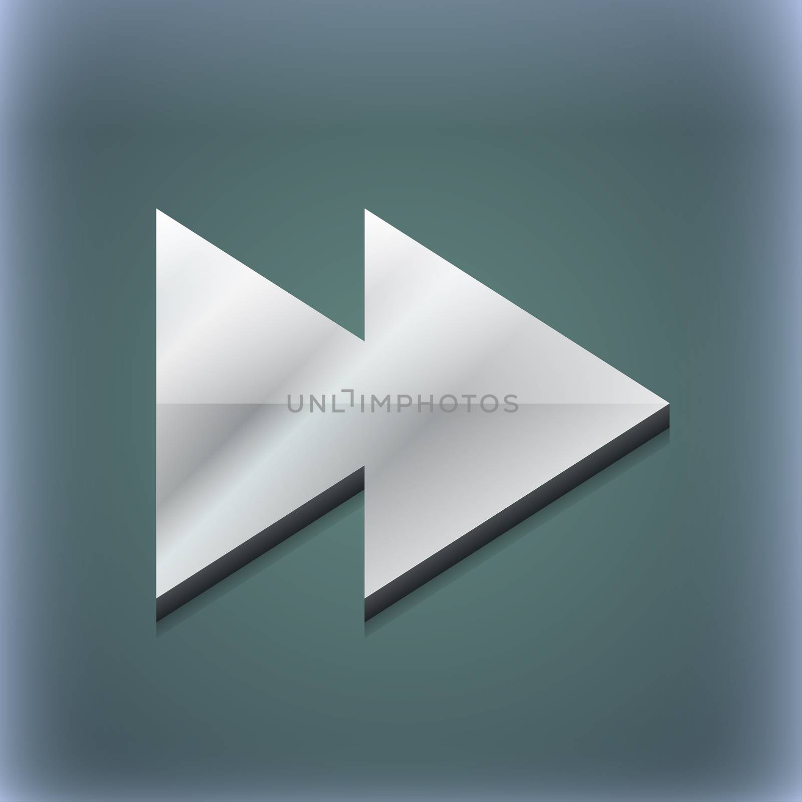 multimedia control icon symbol. 3D style. Trendy, modern design with space for your text . Raster by serhii_lohvyniuk