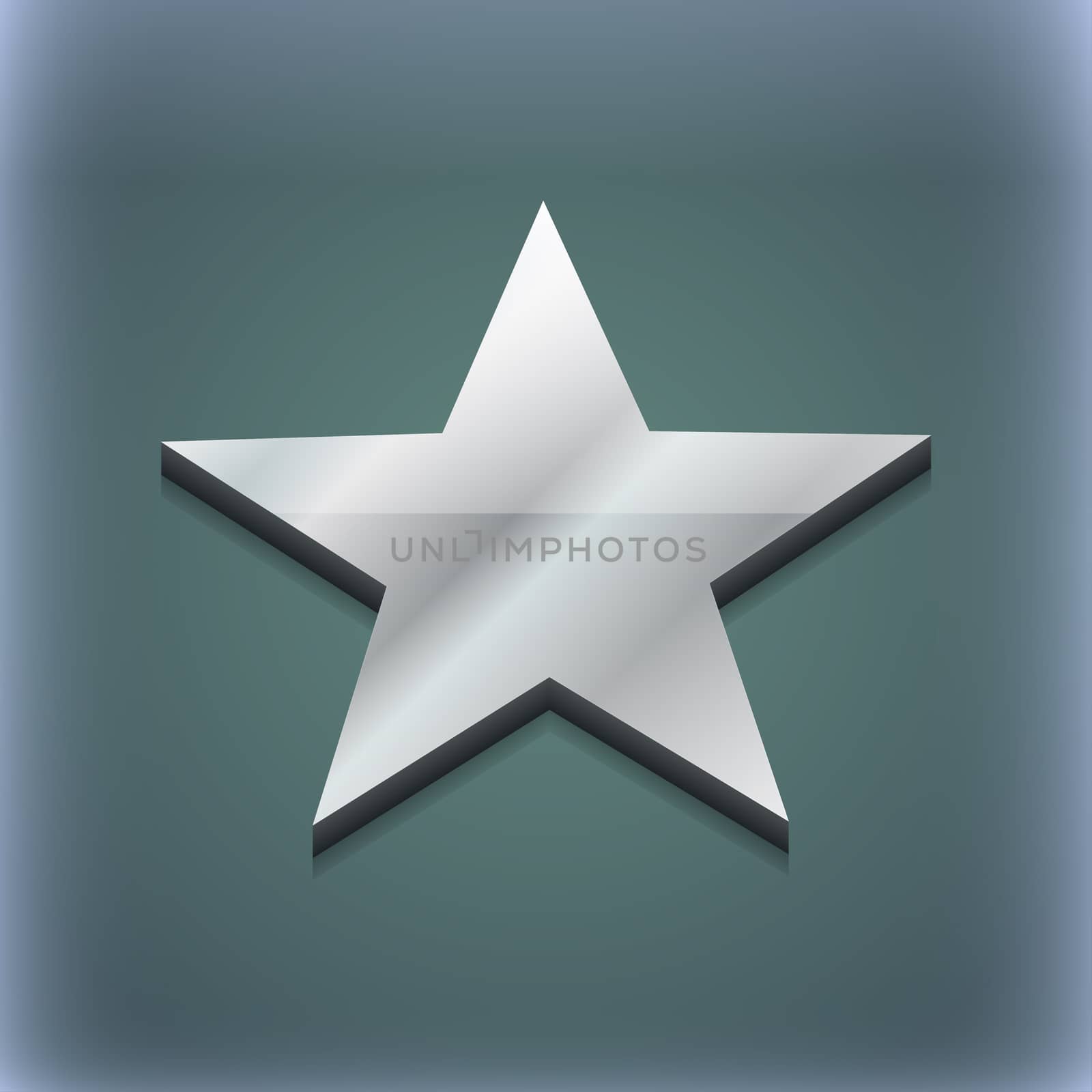 Star icon symbol. 3D style. Trendy, modern design with space for your text illustration. Raster version