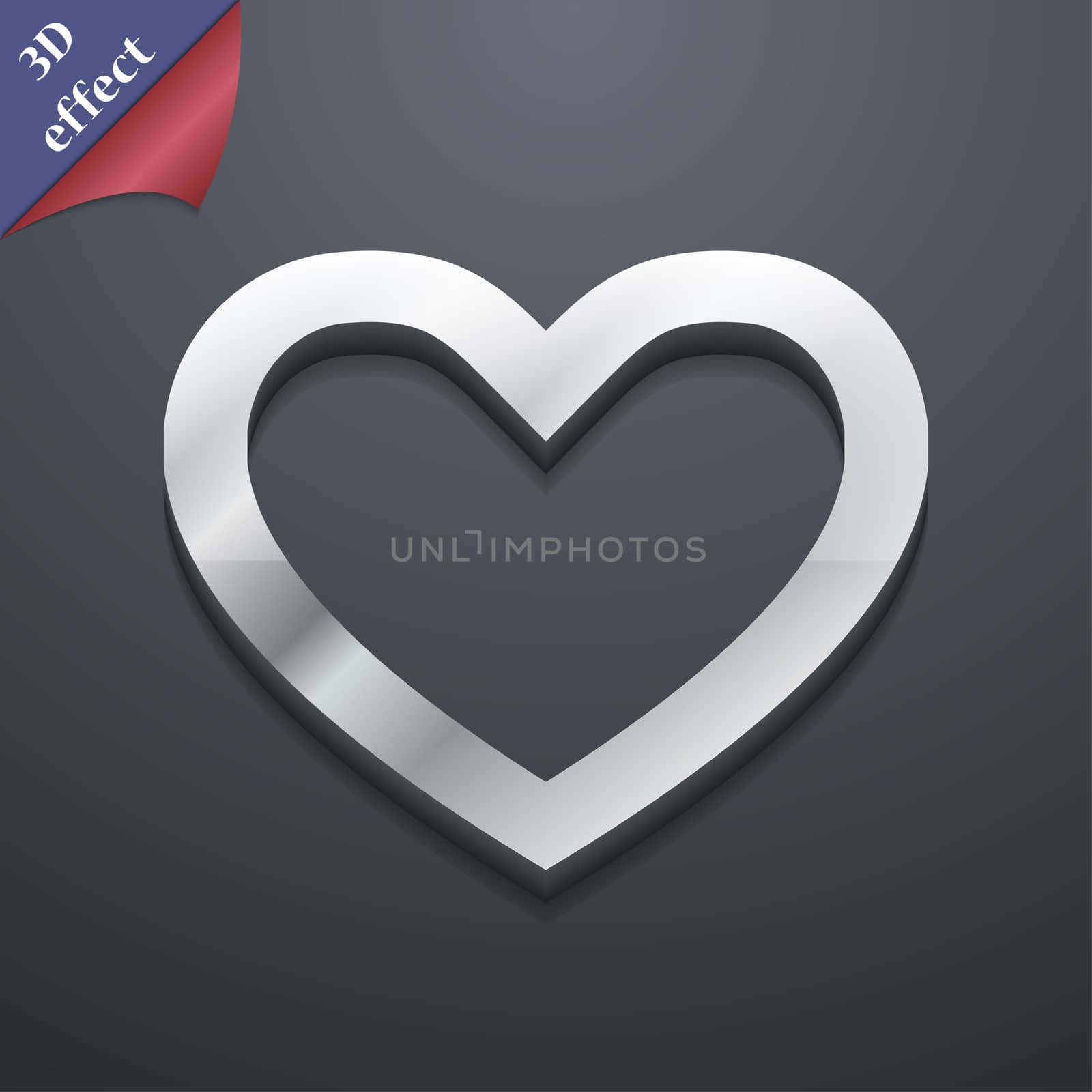 Medical heart icon symbol. 3D style. Trendy, modern design with space for your text illustration. Rastrized copy