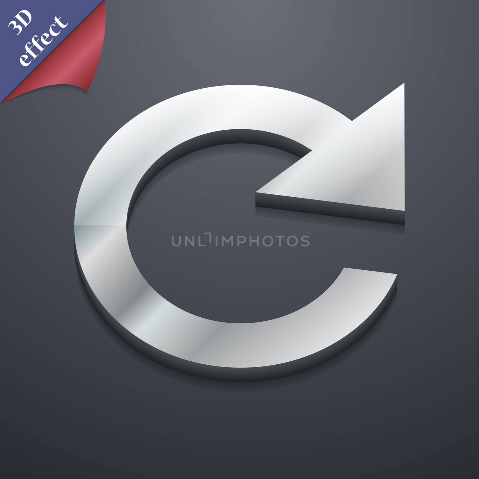 update icon symbol. 3D style. Trendy, modern design with space for your text . Rastrized by serhii_lohvyniuk