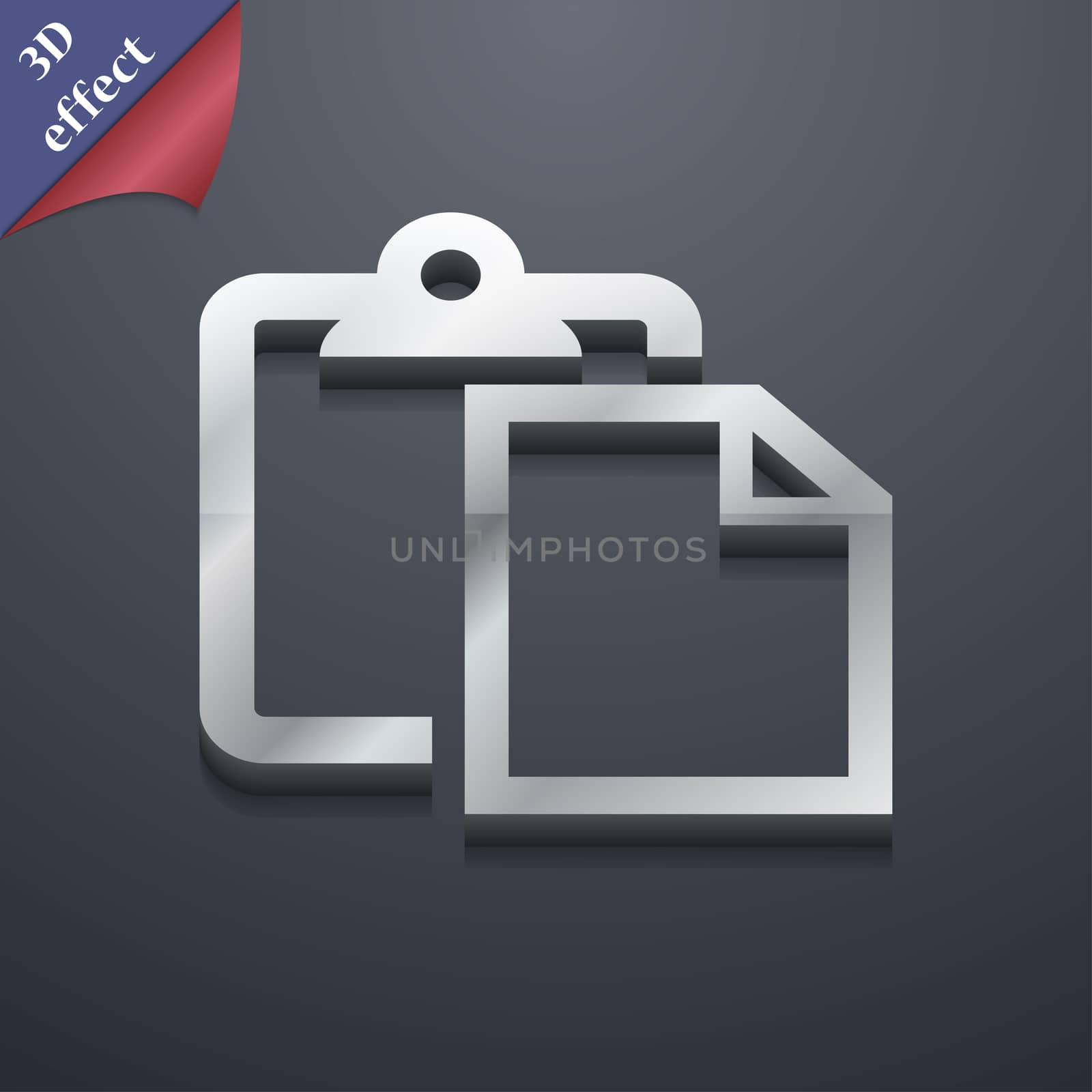Edit document icon symbol. 3D style. Trendy, modern design with space for your text . Rastrized by serhii_lohvyniuk