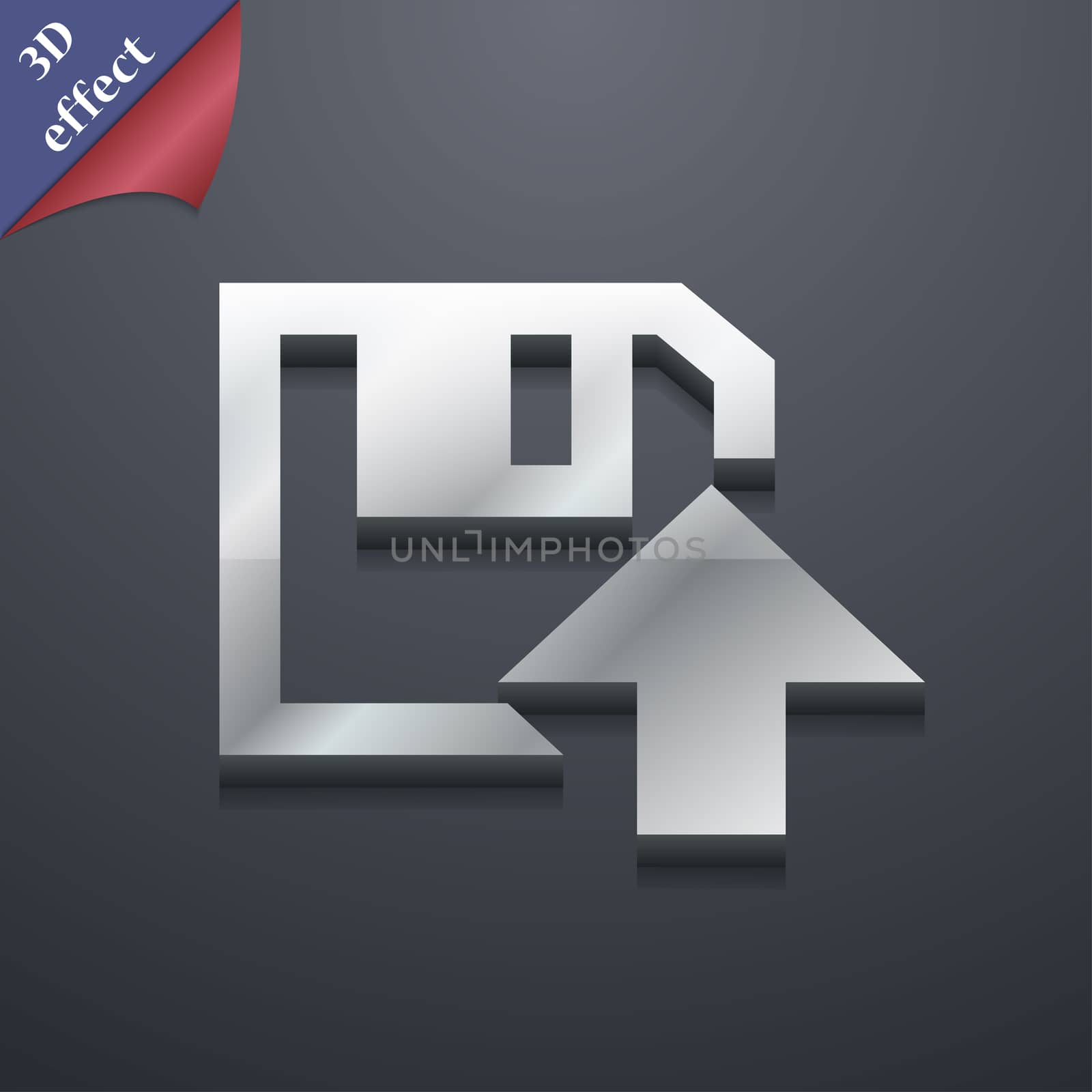 floppy icon symbol. 3D style. Trendy, modern design with space for your text illustration. Rastrized copy