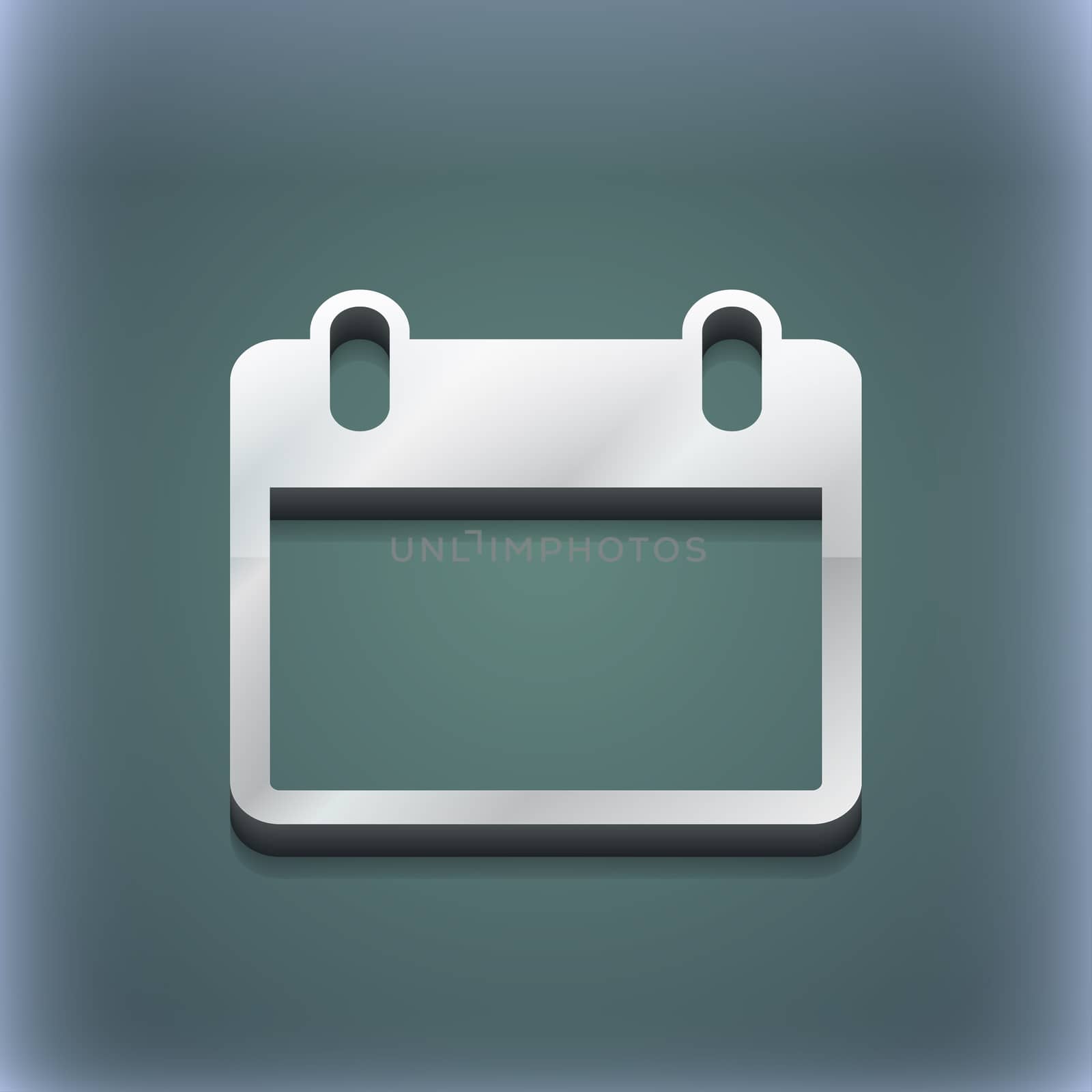 Calendar icon symbol. 3D style. Trendy, modern design with space for your text . Raster by serhii_lohvyniuk