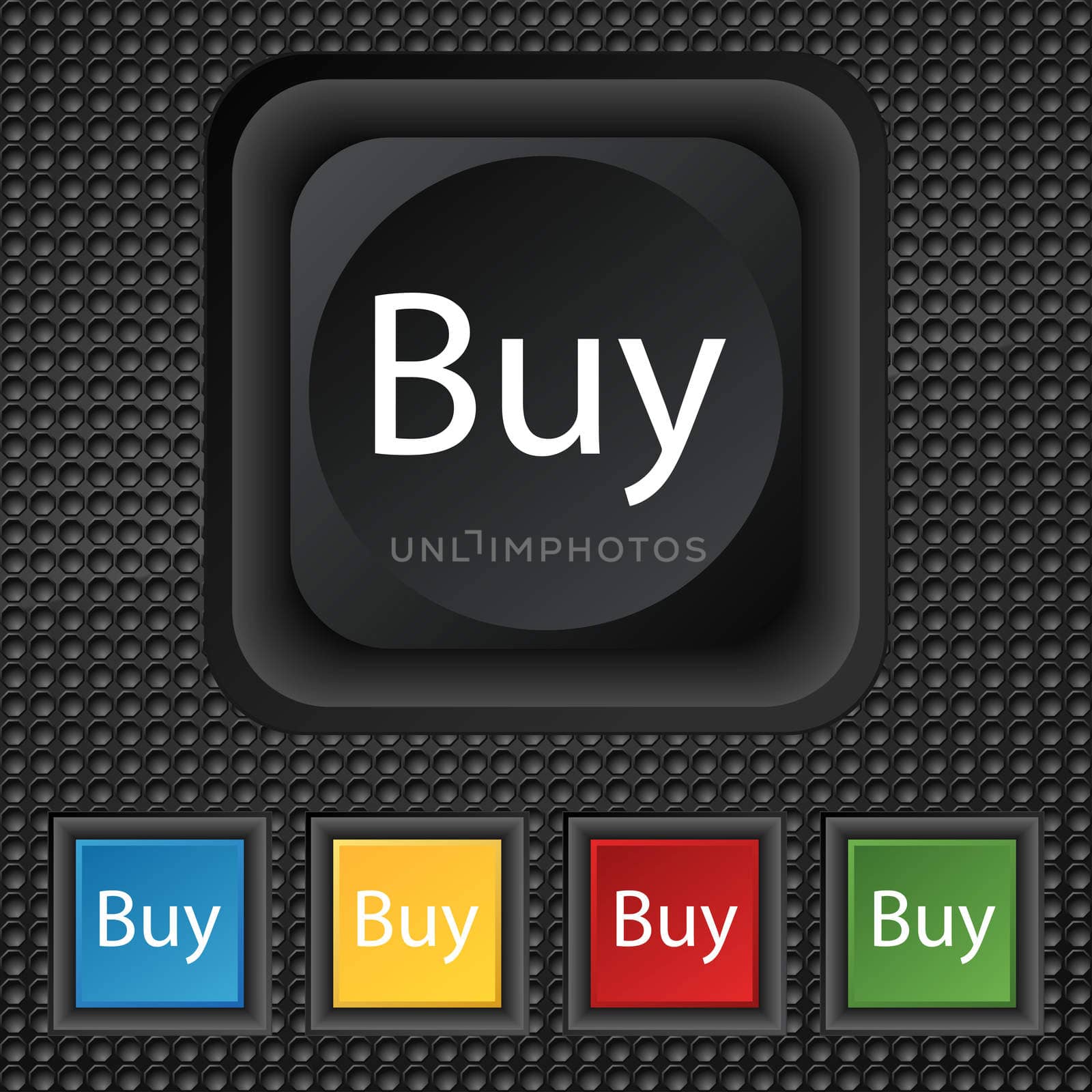 Buy sign icon. Online buying dollar usd button. Set of colored buttons.  by serhii_lohvyniuk