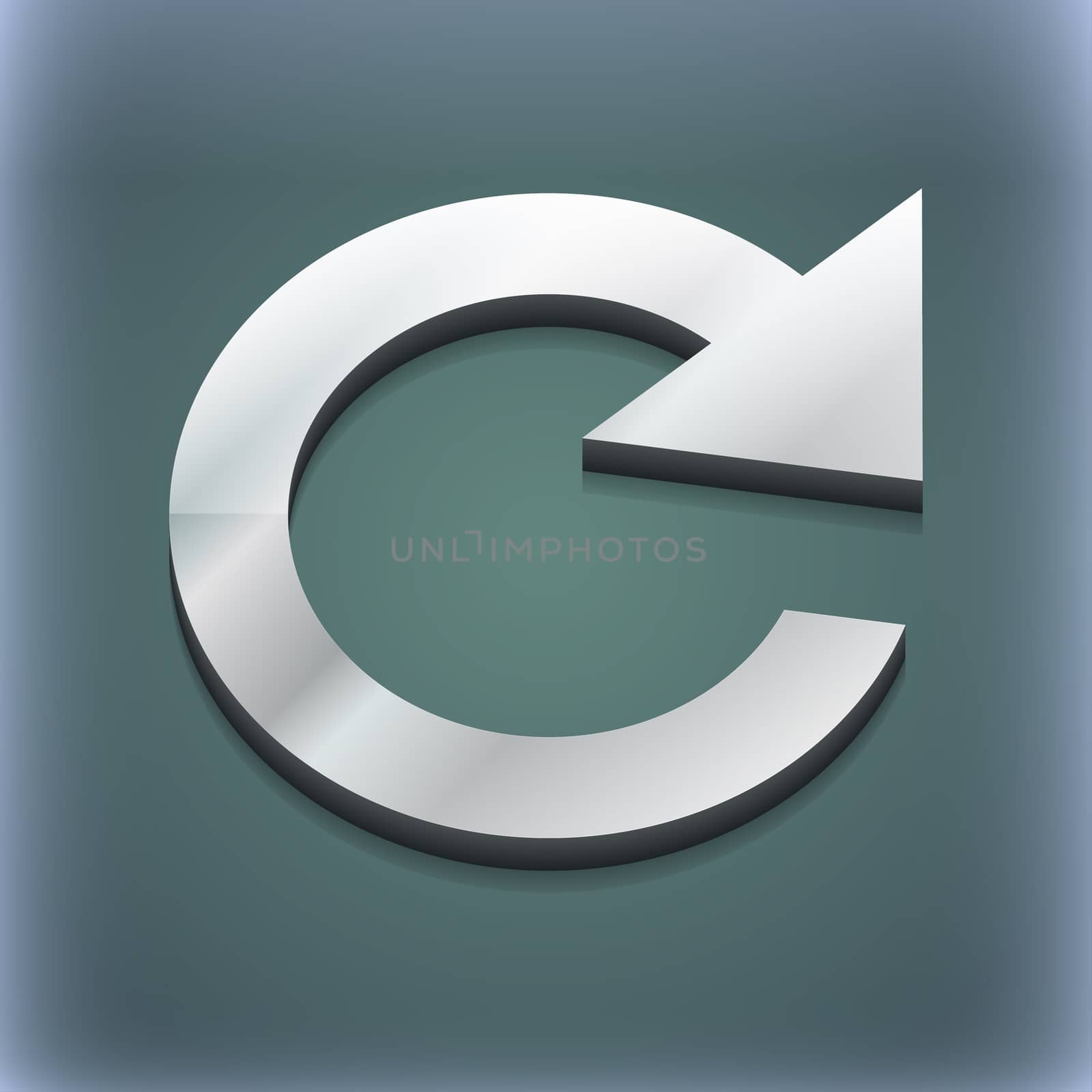 update icon symbol. 3D style. Trendy, modern design with space for your text . Raster by serhii_lohvyniuk