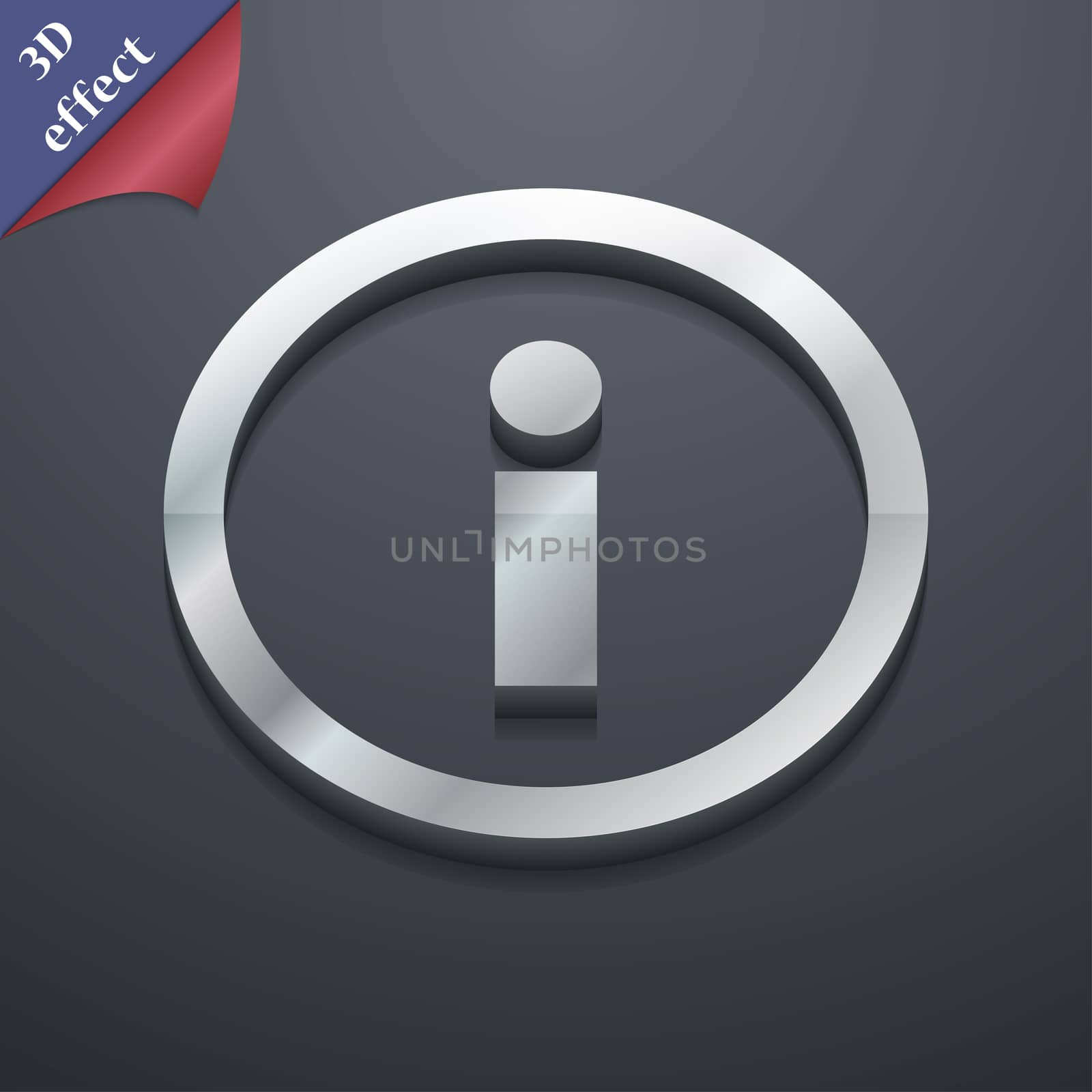 Information icon symbol. 3D style. Trendy, modern design with space for your text . Rastrized by serhii_lohvyniuk