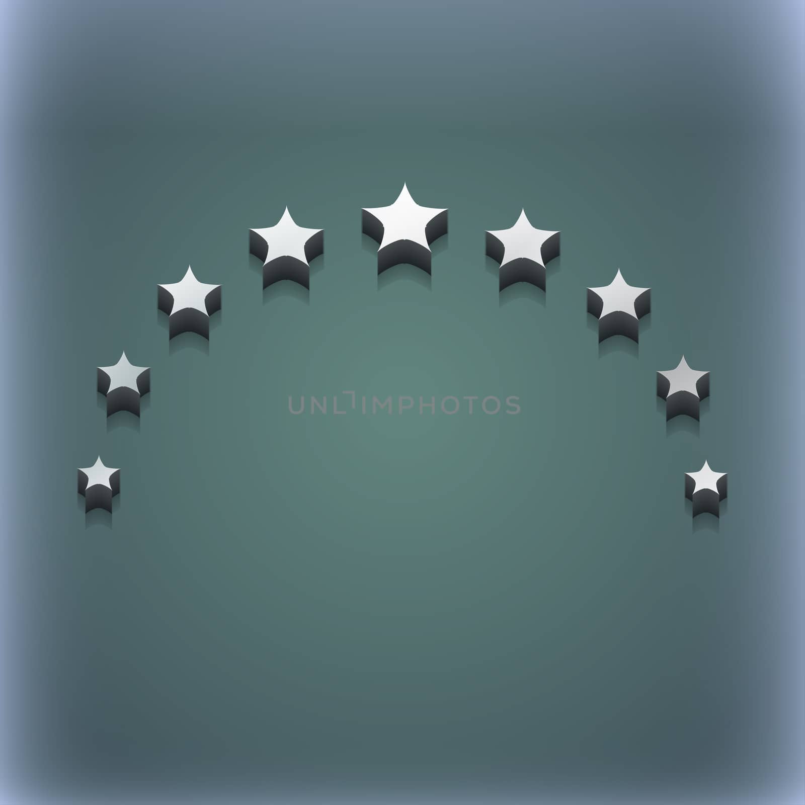 Stars icon symbol. 3D style. Trendy, modern design with space for your text illustration. Raster version