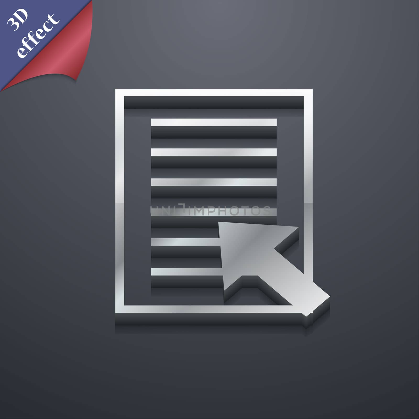 Text file icon symbol. 3D style. Trendy, modern design with space for your text illustration. Rastrized copy