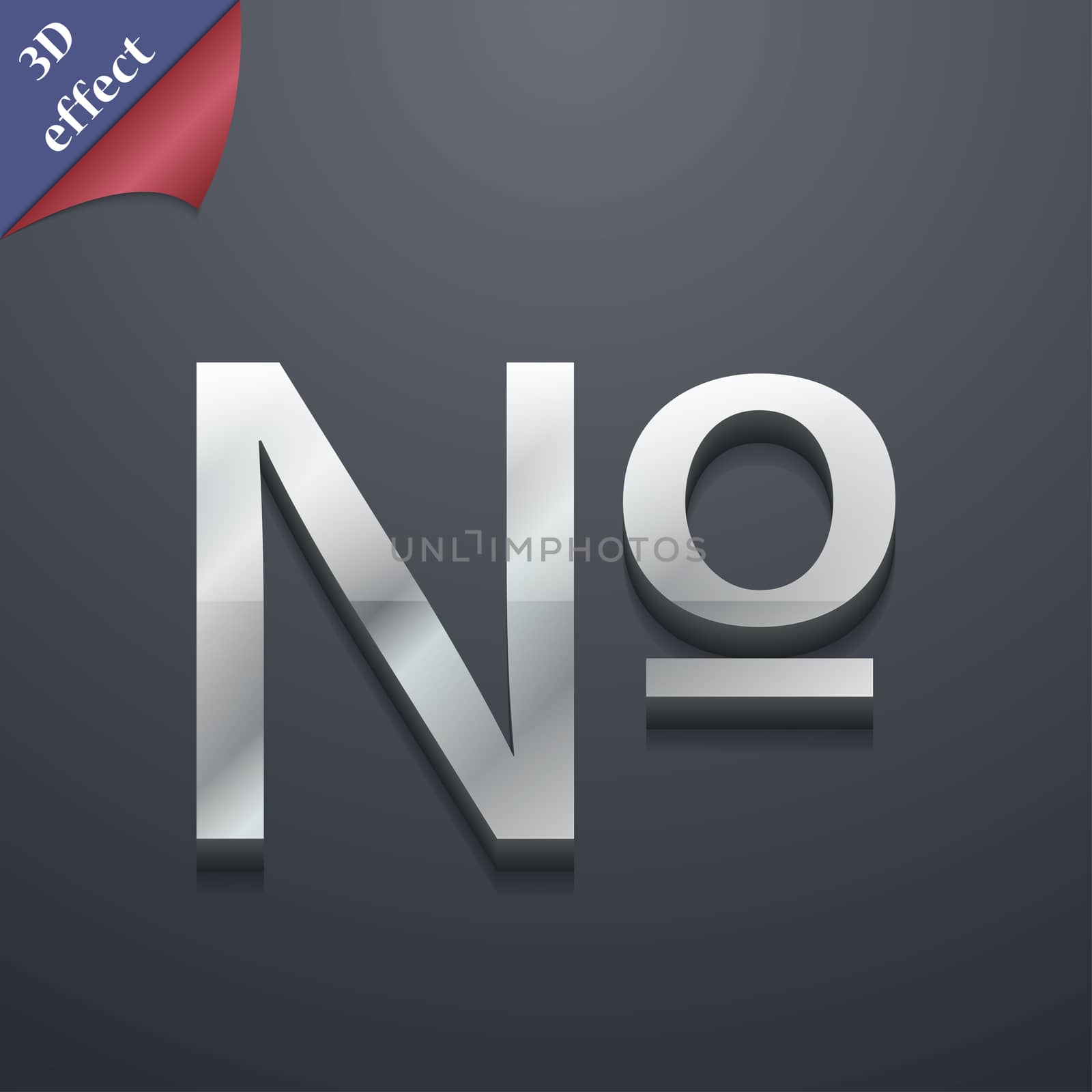 number icon symbol. 3D style. Trendy, modern design with space for your text . Rastrized by serhii_lohvyniuk