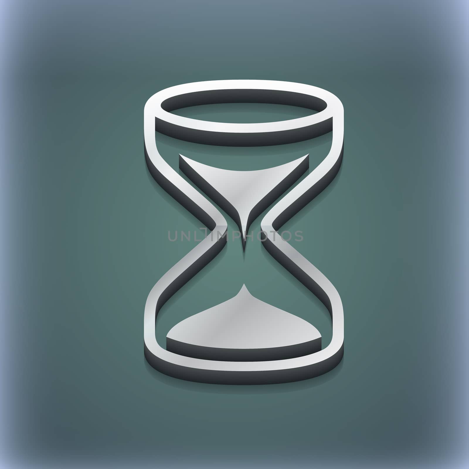 Hourglass icon symbol. 3D style. Trendy, modern design with space for your text . Raster by serhii_lohvyniuk