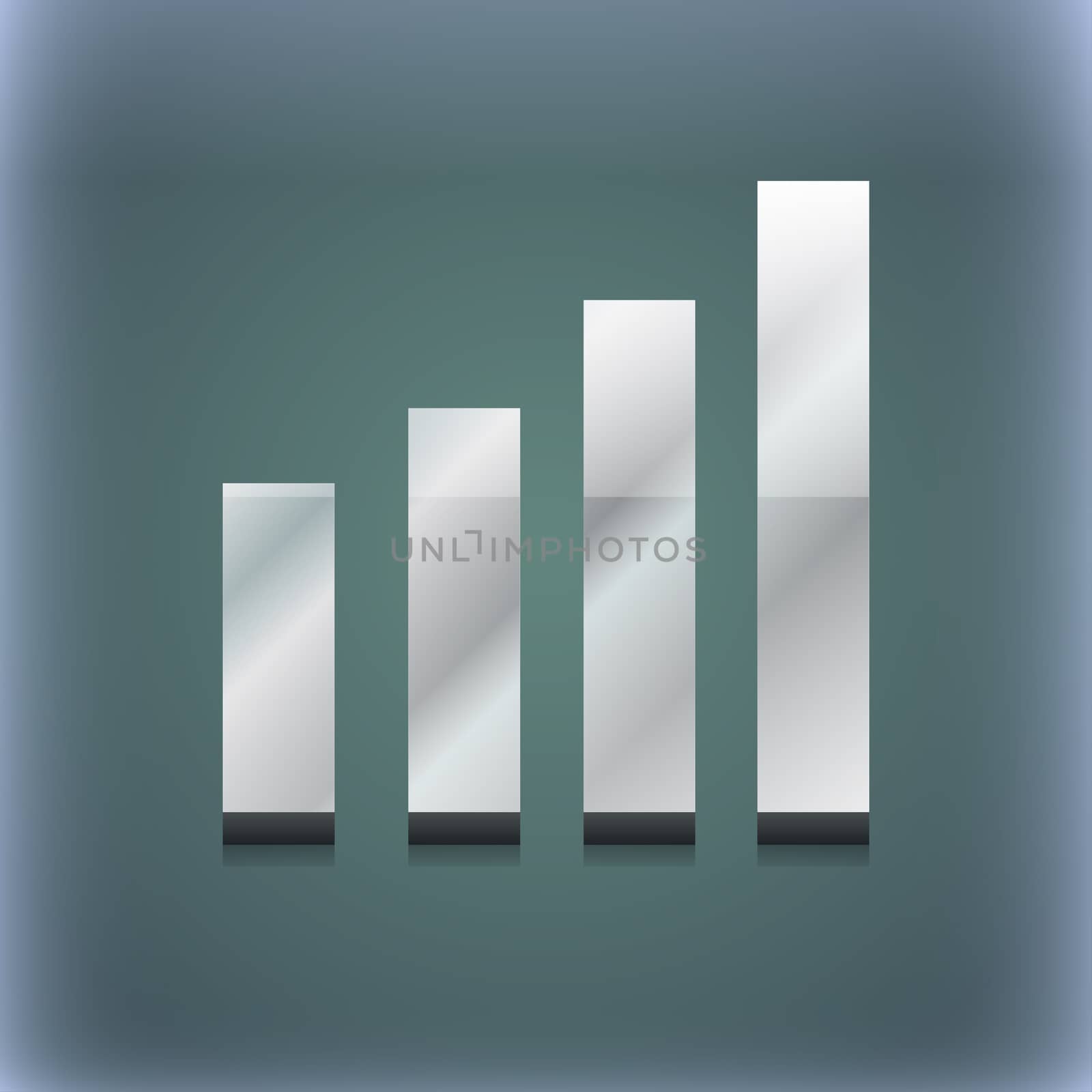 Mobile signal icon symbol. 3D style. Trendy, modern design with space for your text . Raster by serhii_lohvyniuk