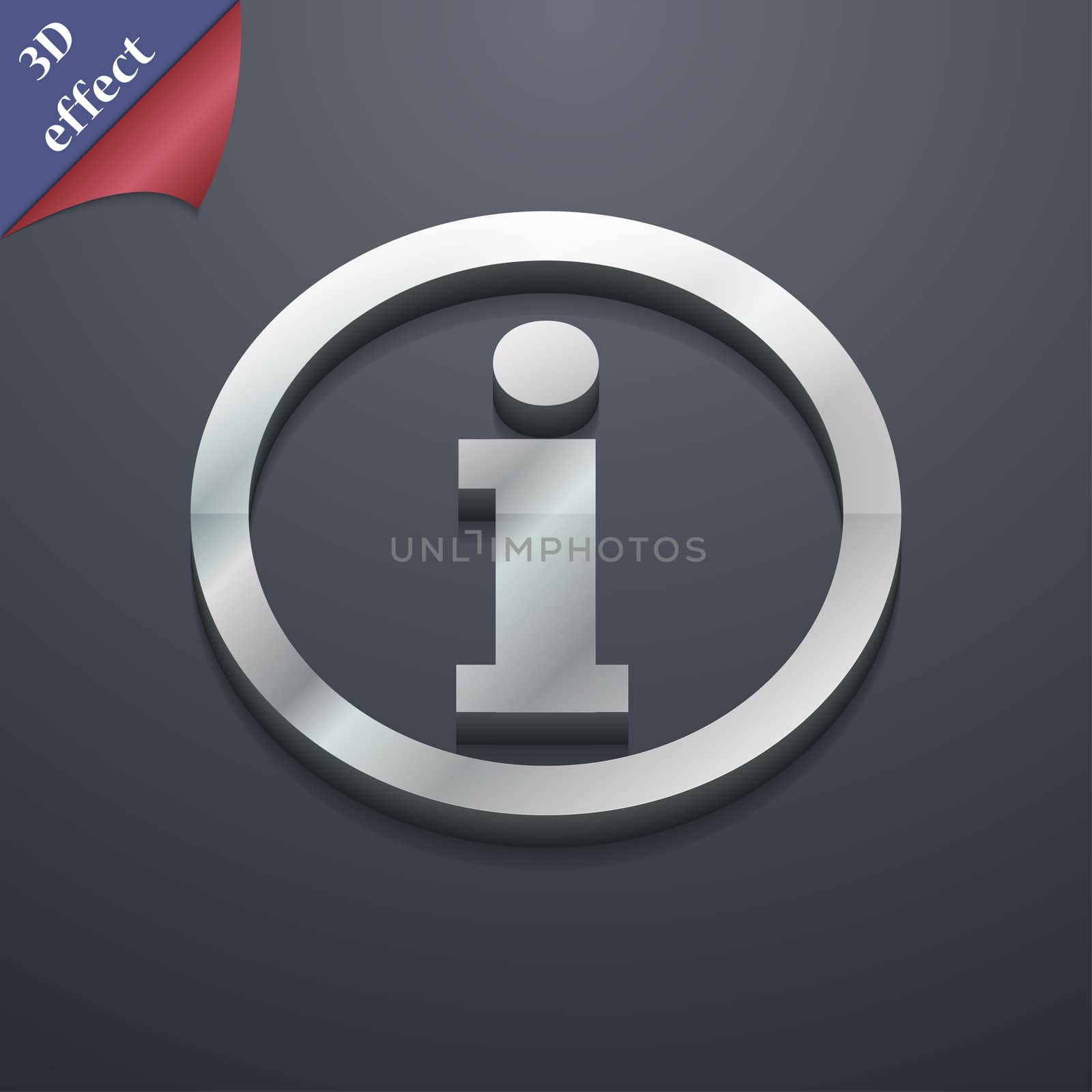 Information icon symbol. 3D style. Trendy, modern design with space for your text . Rastrized by serhii_lohvyniuk