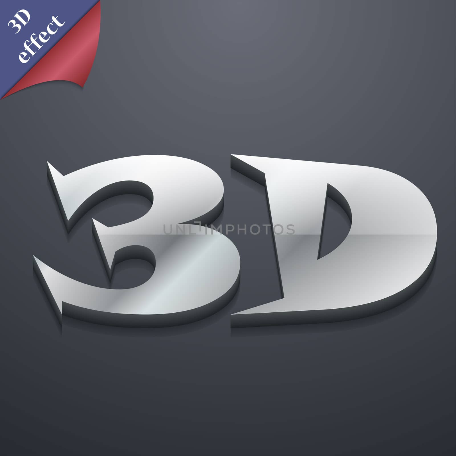 3D icon symbol. 3D-style. Trendy, modern design with space for your text . Rastrized by serhii_lohvyniuk