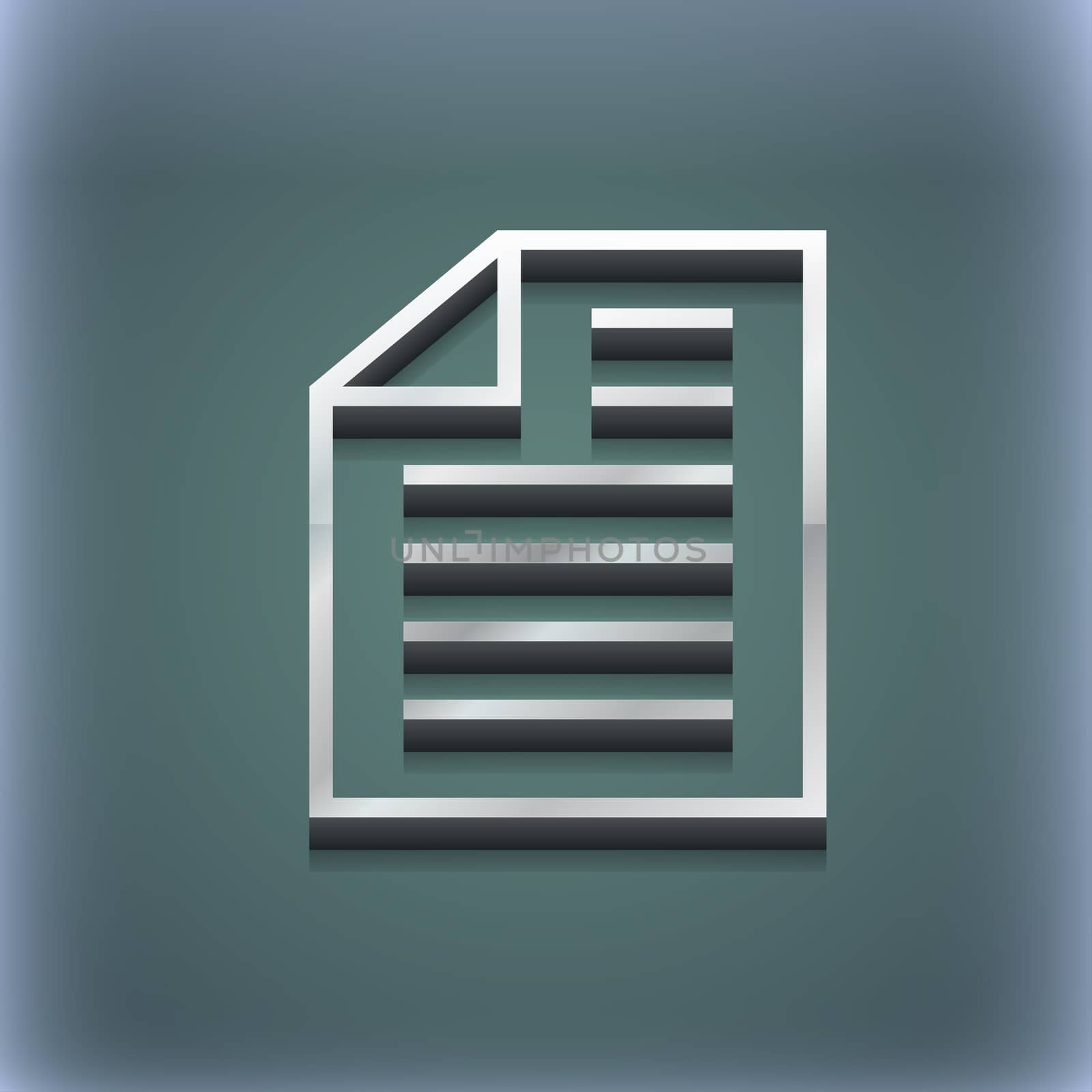 Text file icon symbol. 3D style. Trendy, modern design with space for your text illustration. Raster version