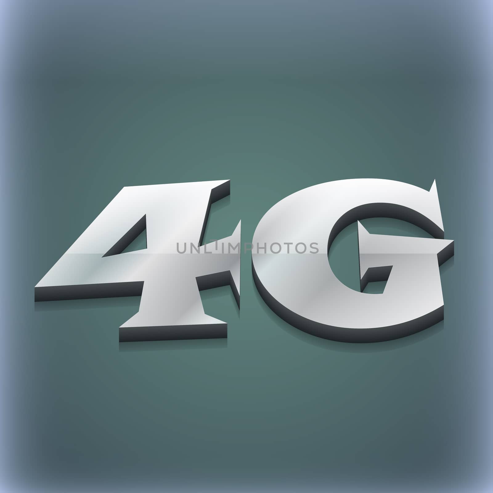 4G icon symbol. 3D style. Trendy, modern design with space for your text illustration. Raster version
