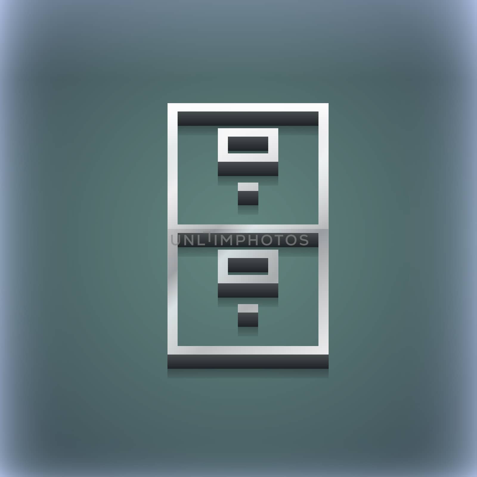 Safe icon symbol. 3D style. Trendy, modern design with space for your text . Raster by serhii_lohvyniuk