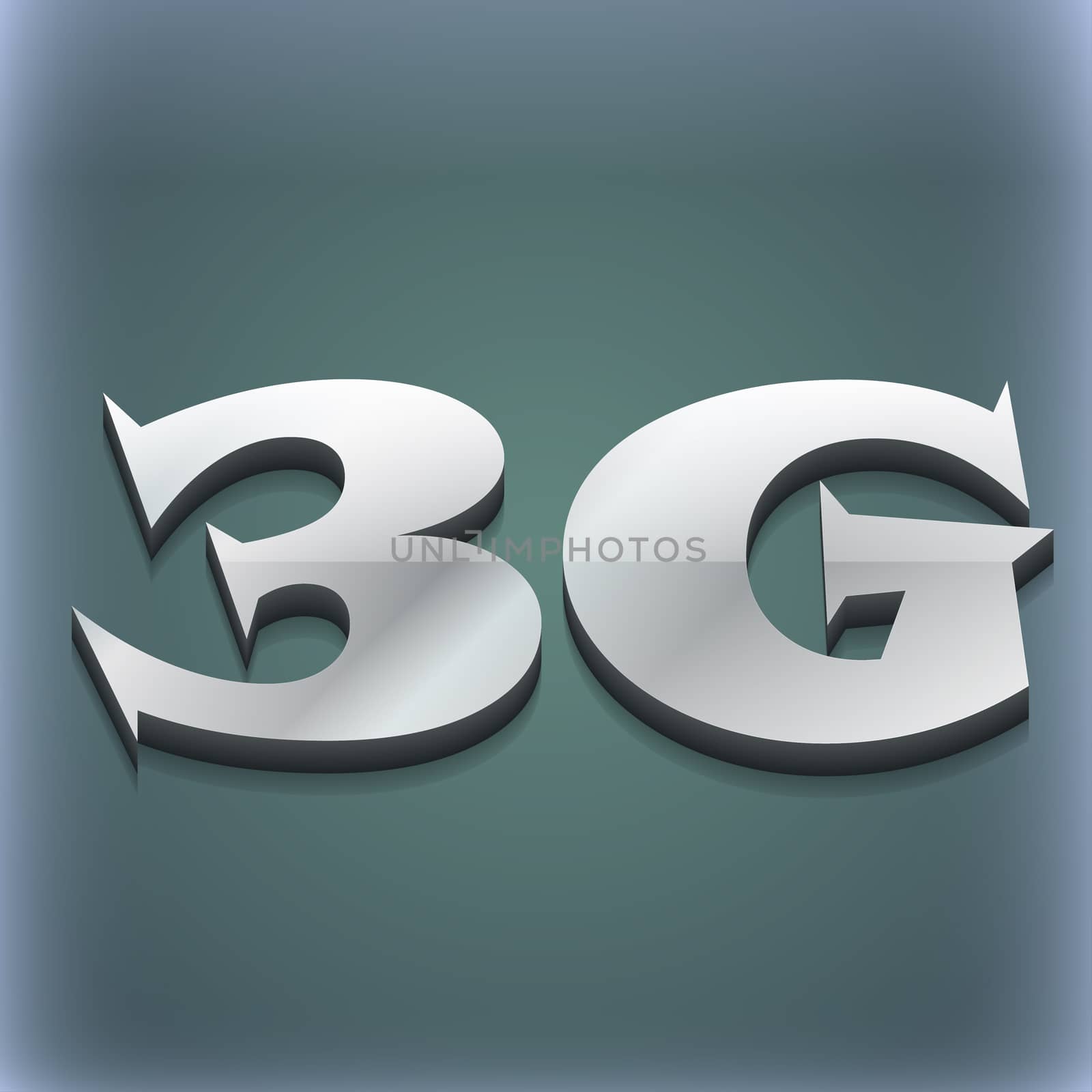 3G icon symbol. 3D style. Trendy, modern design with space for your text . Raster by serhii_lohvyniuk