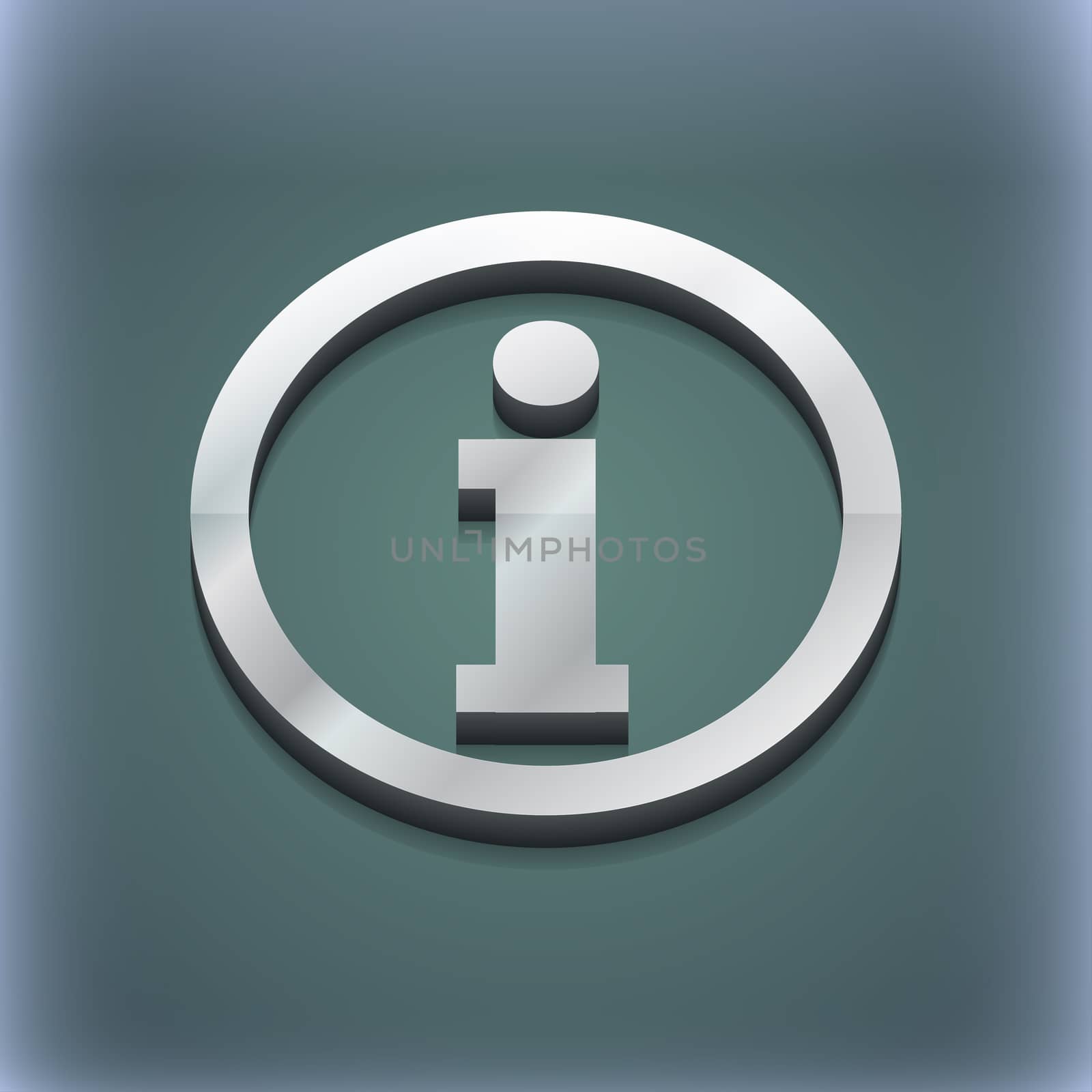Information icon symbol. 3D style. Trendy, modern design with space for your text illustration. Raster version