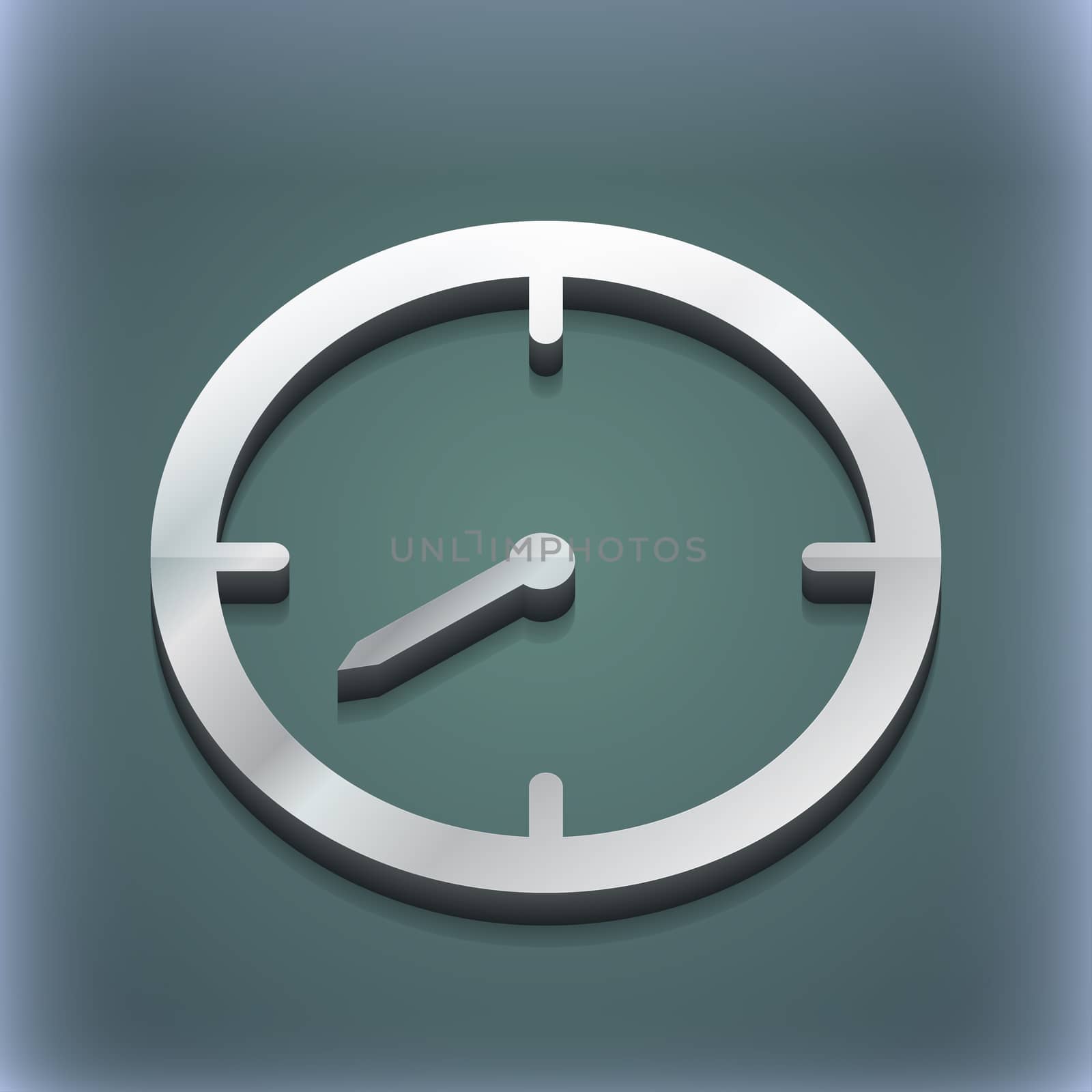 Timer icon symbol. 3D style. Trendy, modern design with space for your text . Raster by serhii_lohvyniuk
