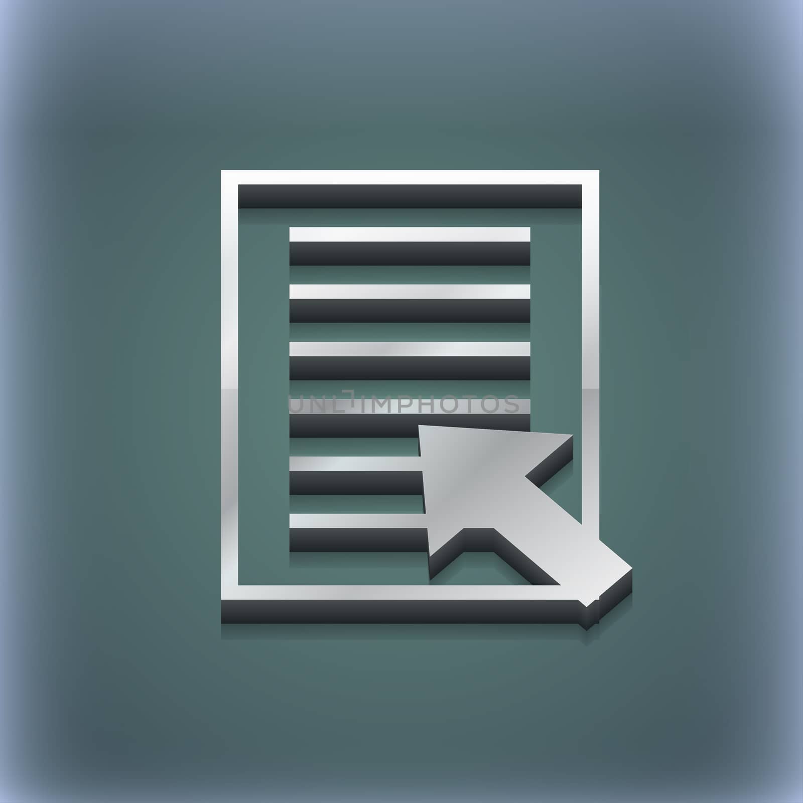 Text file icon symbol. 3D style. Trendy, modern design with space for your text illustration. Raster version