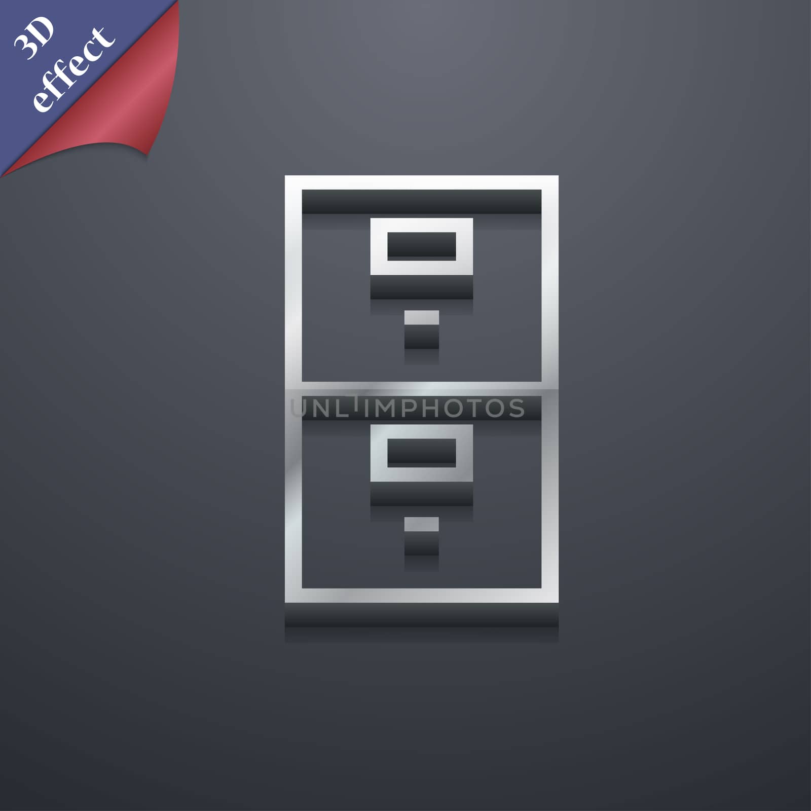 Safe icon symbol. 3D style. Trendy, modern design with space for your text . Rastrized by serhii_lohvyniuk