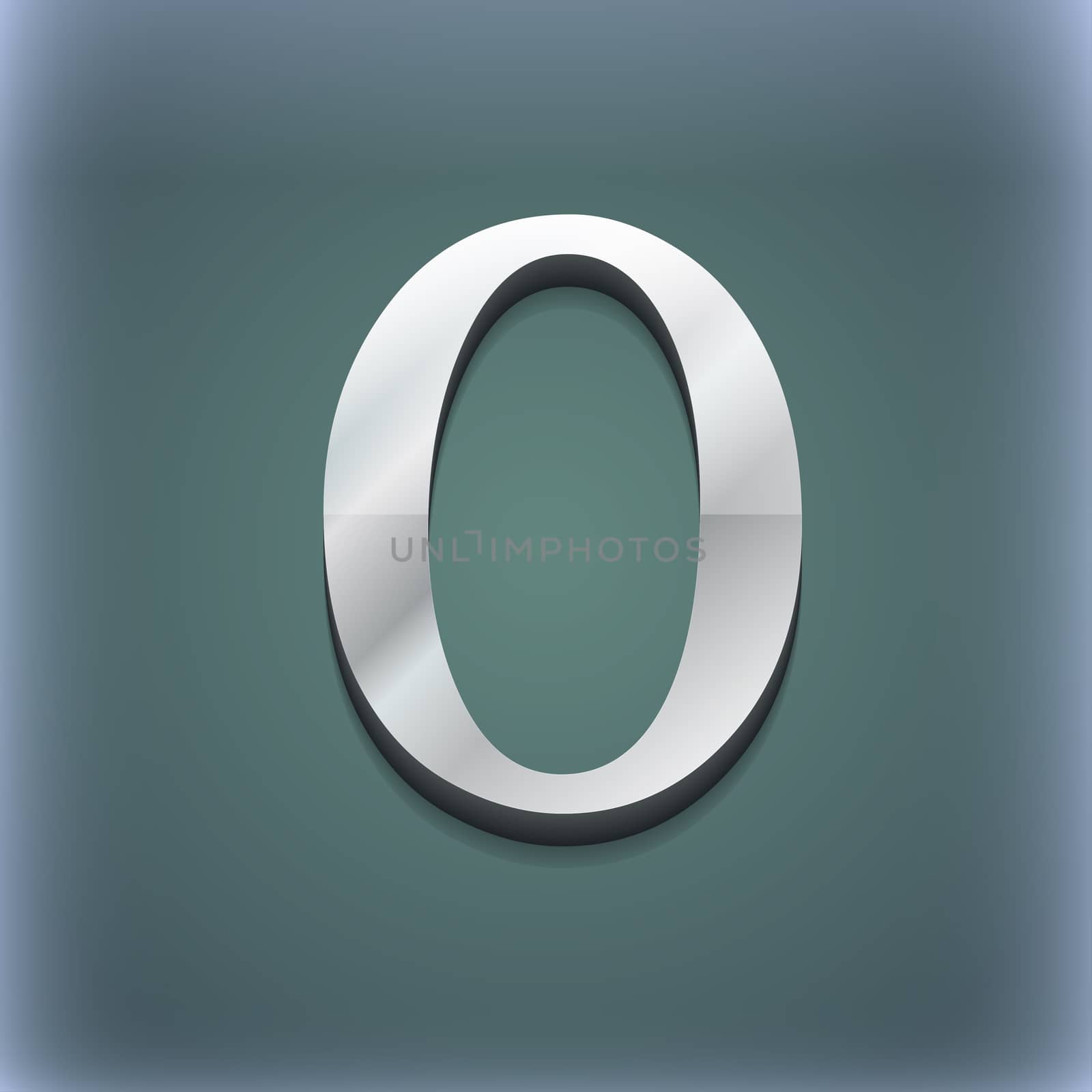 number zero icon symbol. 3D style. Trendy, modern design with space for your text . Raster by serhii_lohvyniuk