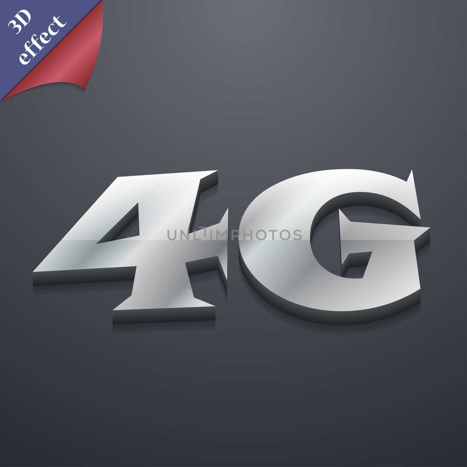 4G icon symbol. 3D style. Trendy, modern design with space for your text . Rastrized by serhii_lohvyniuk